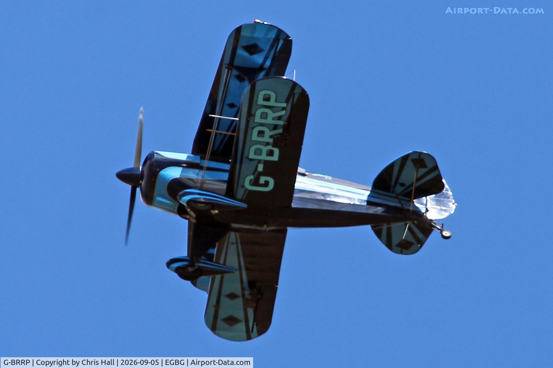 Aircraft G-BRRP, 1980 Pitts S-1S Special, c/n 7-0332, LAA 80th Anniversary Rally, at EGBG, photo by Chris Hall