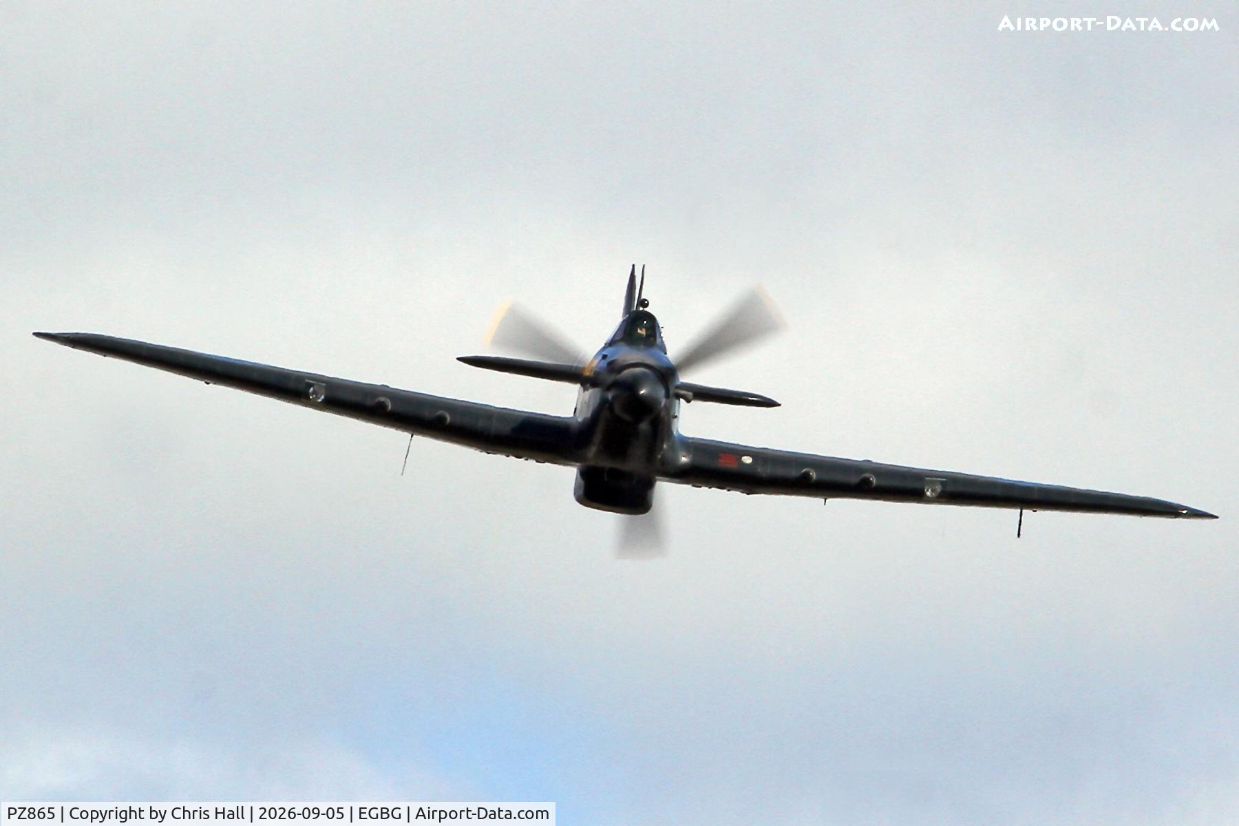 Aircraft PZ865, 1944 Hawker Hurricane IIC, c/n PZ865, LAA 80th Anniversary Rally, at EGBG, photo by Chris Hall
