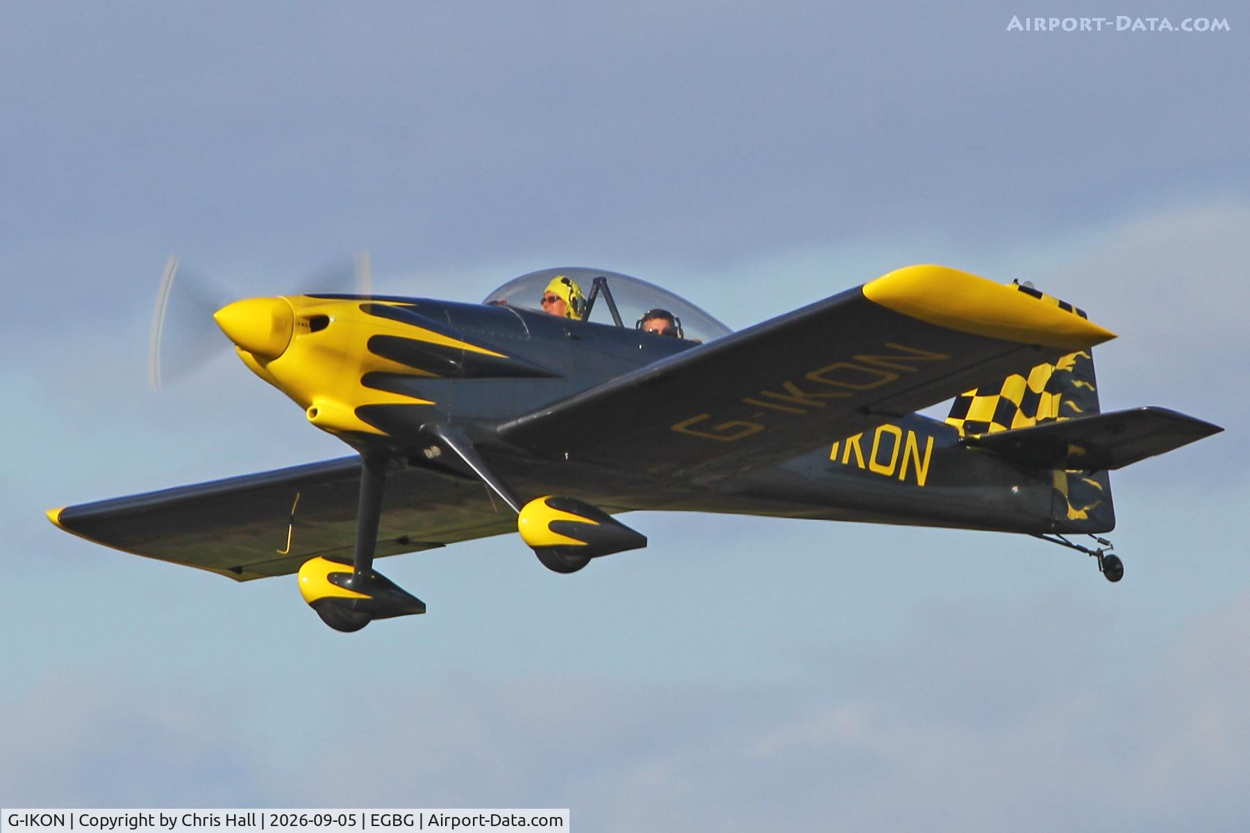 Aircraft G-IKON, 2006 Vans RV-4, c/n PFA 181-14474, LAA 80th Anniversary Rally, at EGBG, photo by Chris Hall