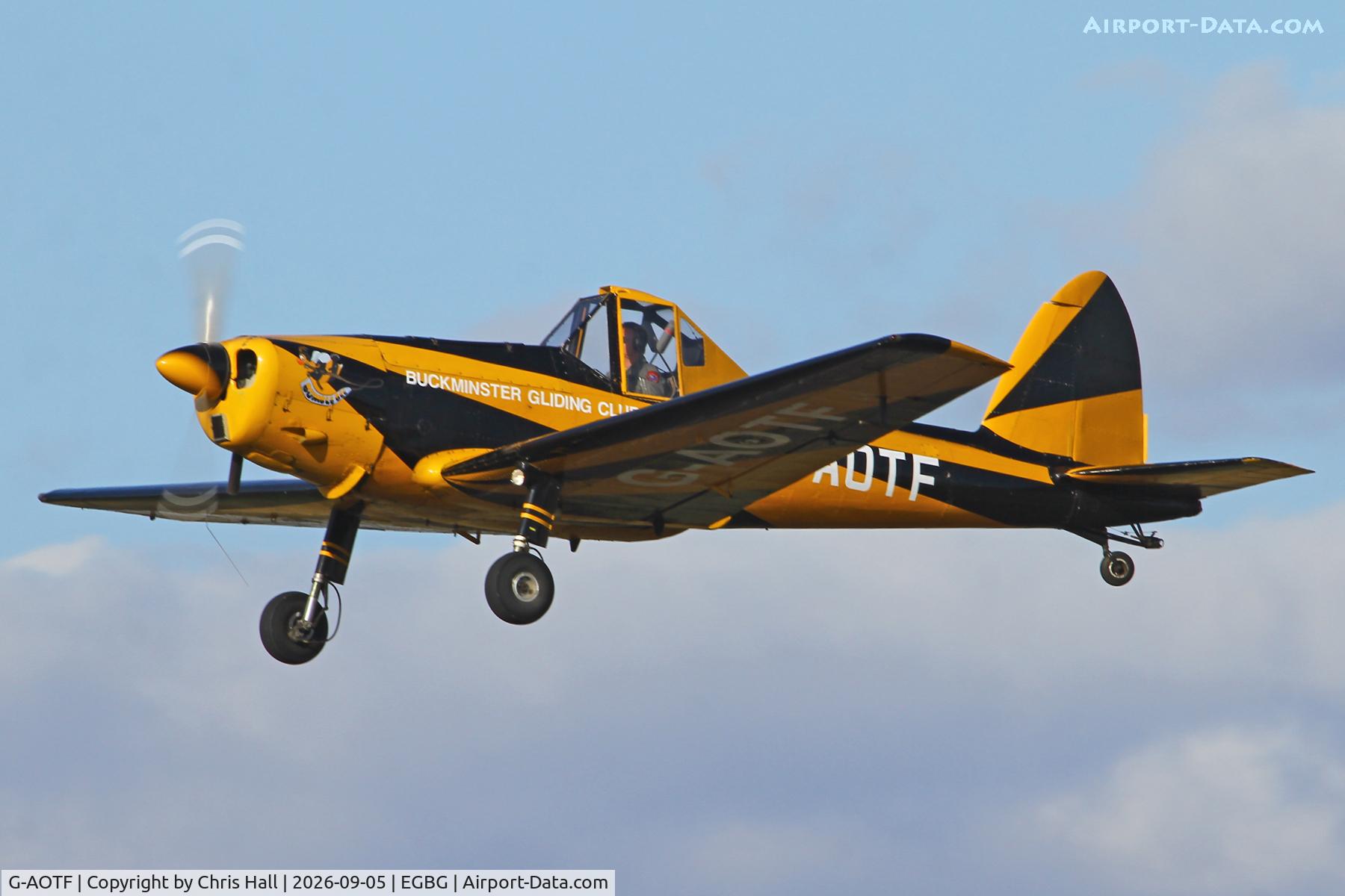 Aircraft G-AOTF, 1950 De Havilland DHC-1 Chipmunk 23 (Lycoming), c/n C1/0015, LAA 80th Anniversary Rally, at EGBG, photo by Chris Hall