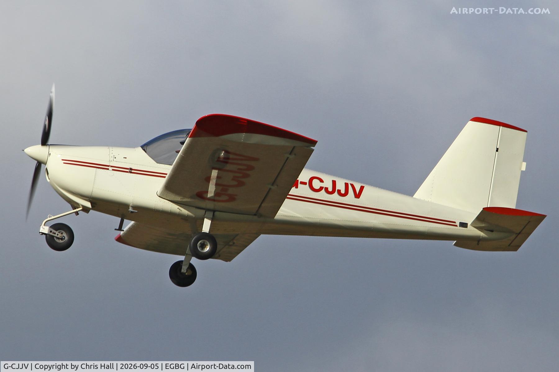 Aircraft G-CJJV, 2010 Vans RV-12, c/n 120050, LAA 80th Anniversary Rally, at EGBG, photo by Chris Hall