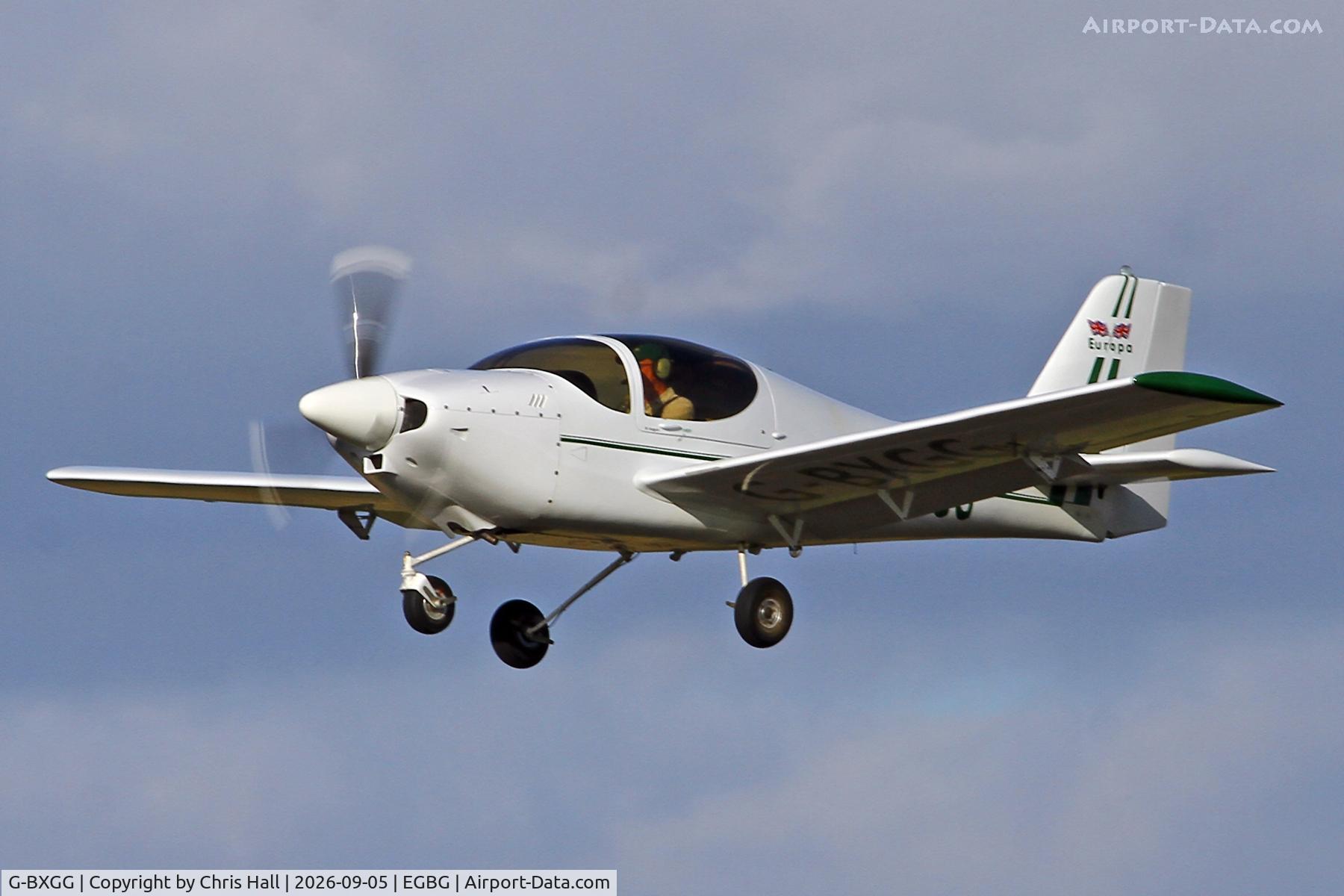Aircraft G-BXGG, 1998 Europa Tri-Gear, c/n PFA 247-12803, LAA 80th Anniversary Rally, at EGBG, photo by Chris Hall