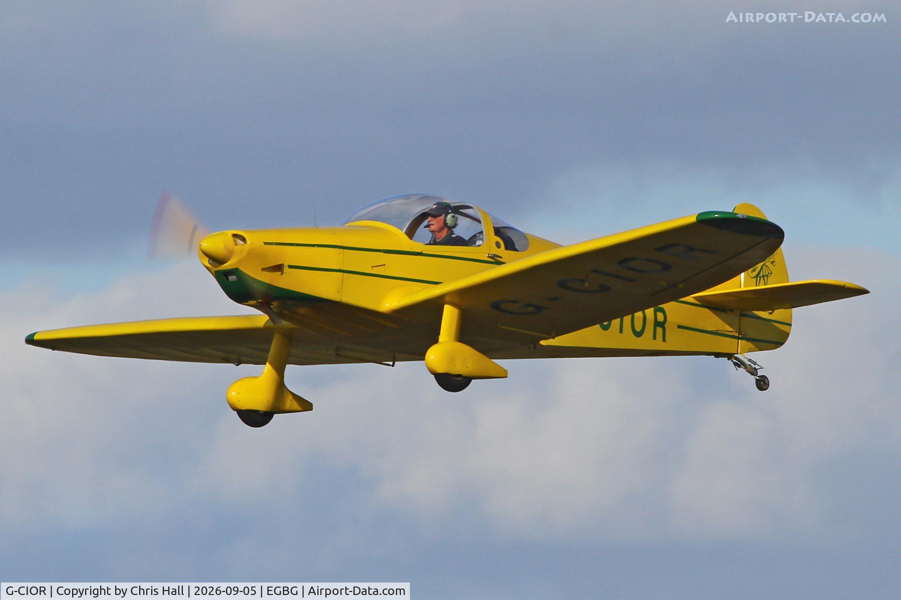 Aircraft G-CIOR, 2015 Nicollier HN-700 Menestrel II Menestrel II, c/n LAA 217-15169, LAA 80th Anniversary Rally, at EGBG, photo by Chris Hall