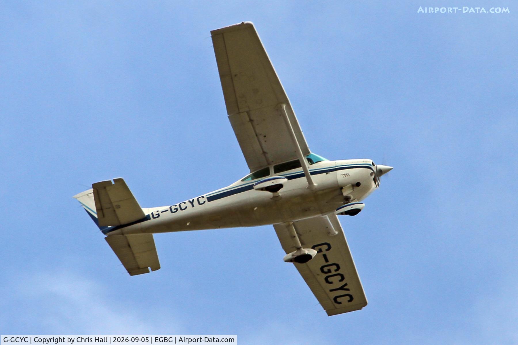 Aircraft G-GCYC, 1980 Reims Cessna F182Q Skylane, c/n 0157, LAA 80th Anniversary Rally, at EGBG, photo by Chris Hall