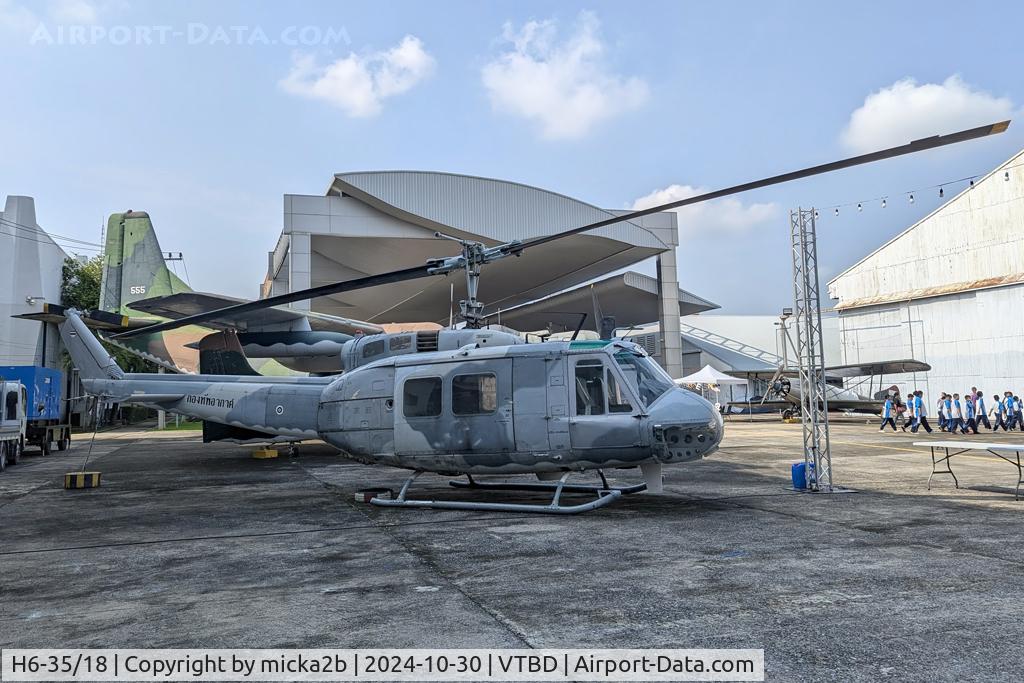 Aircraft H6-35/18, 1971 Bell UH-1H Iroquois, c/n 12909, Preserved, at VTBD, photo by micka2b