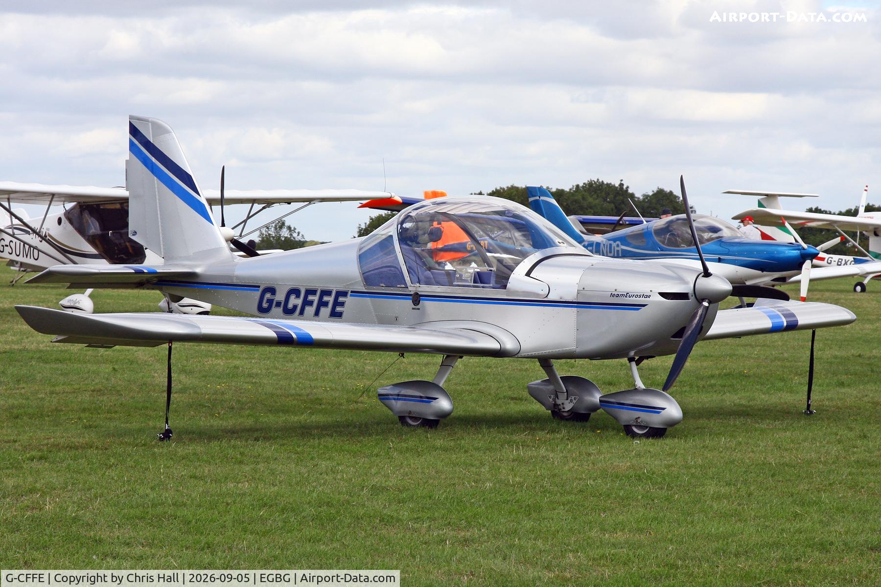 Aircraft G-CFFE, 2008 Cosmik EV-97 TeamEurostar UK, c/n 3211, LAA 80th Anniversary Rally, at EGBG, photo by Chris Hall