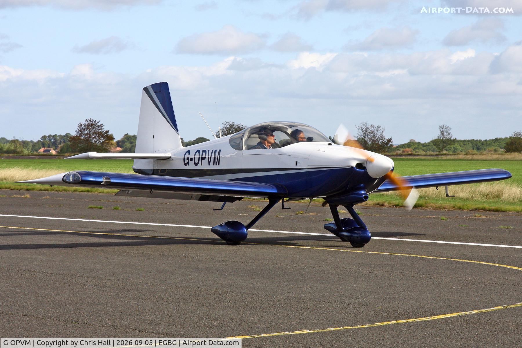 Aircraft G-OPVM, 2005 Vans RV-9A, c/n PFA 320-14351, LAA 80th Anniversary Rally, at EGBG, photo by Chris Hall