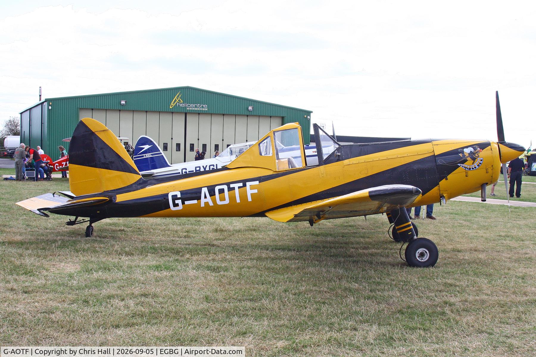 Aircraft G-AOTF, 1950 De Havilland DHC-1 Chipmunk 23 (Lycoming), c/n C1/0015, LAA 80th Anniversary Rally, at EGBG, photo by Chris Hall