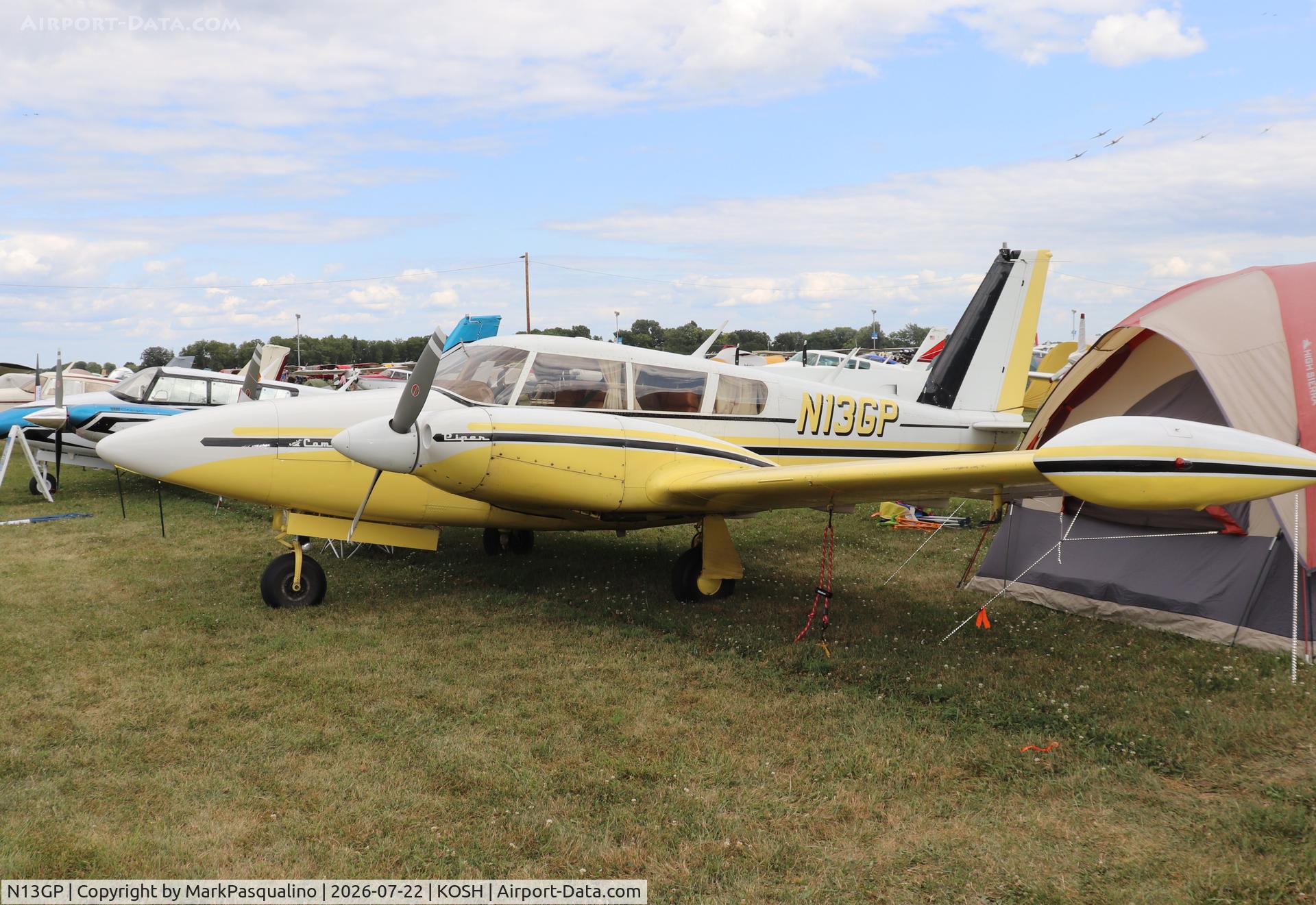 Aircraft N13GP, 1967 Piper PA-30-160 B Twin Comanche, c/n 30-1535, Piper PA-30, at KOSH, photo by MarkPasqualino