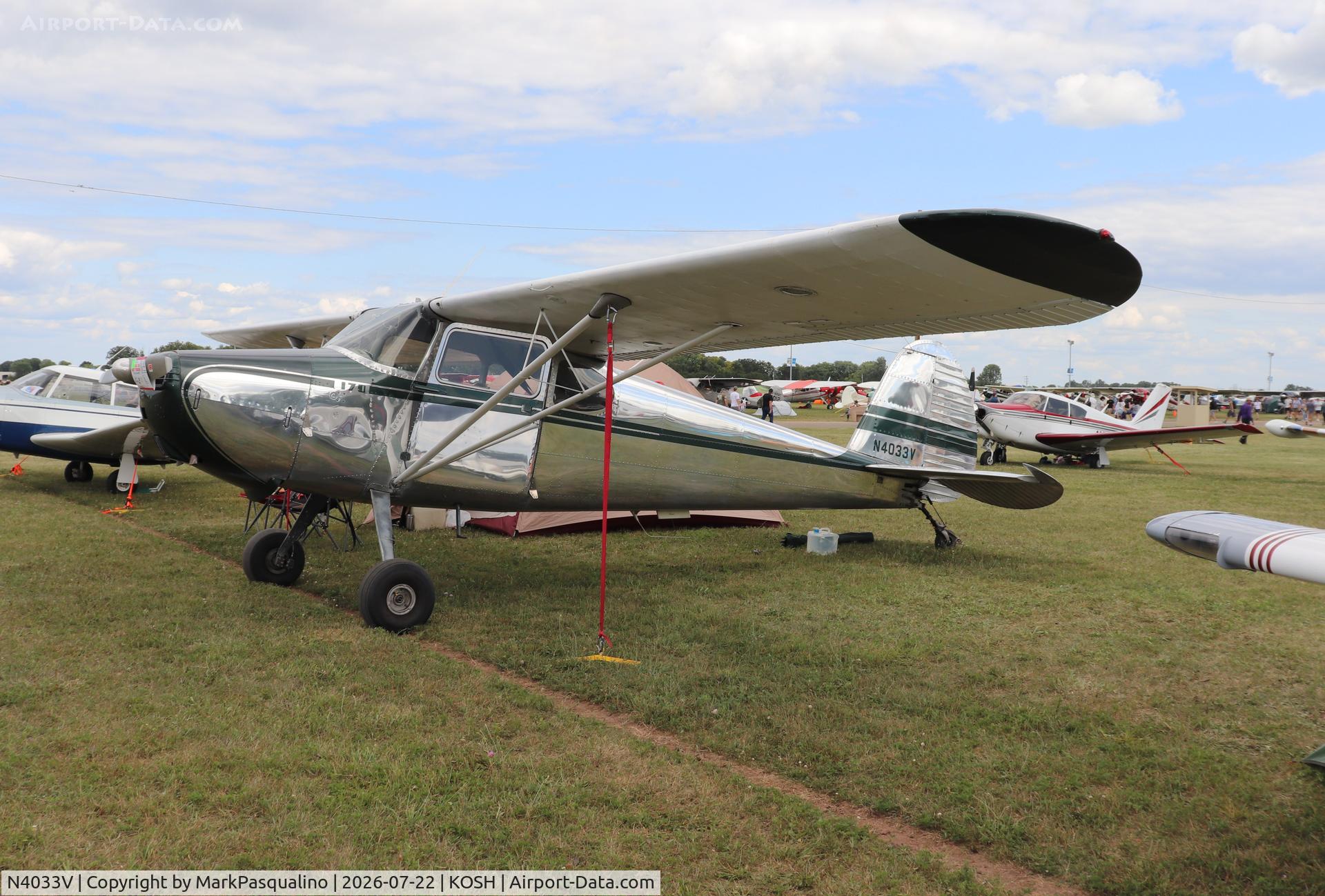 Aircraft N4033V, 1948 Cessna 170, c/n 18380, Cessna 170, at KOSH, photo by MarkPasqualino
