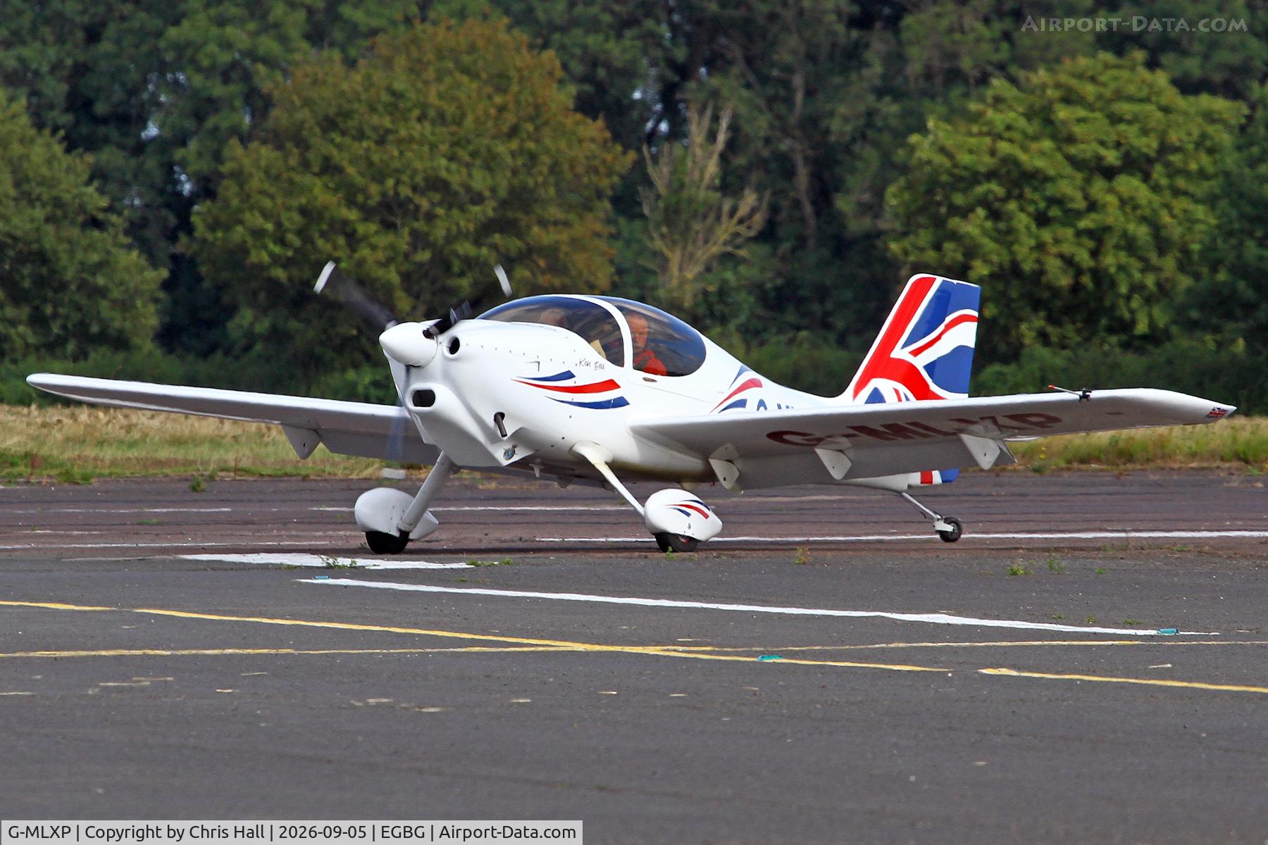 Aircraft G-MLXP, 2013 Europa, c/n PFA 247-12974, LAA 80th Anniversary Rally, at EGBG, photo by Chris Hall
