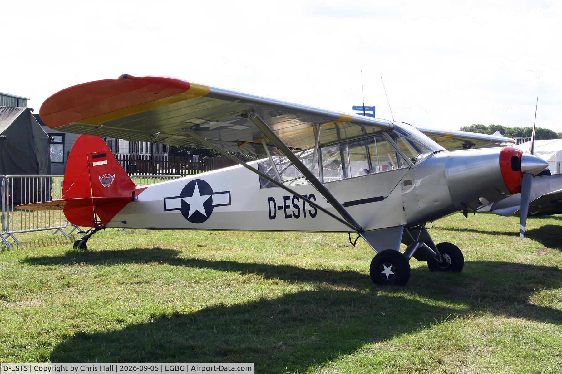 Aircraft D-ESTS, 1962 Piper PA-18-150 Super Cub Super Cub, c/n 18-7893, LAA 80th Anniversary Rally, at EGBG, photo by Chris Hall
