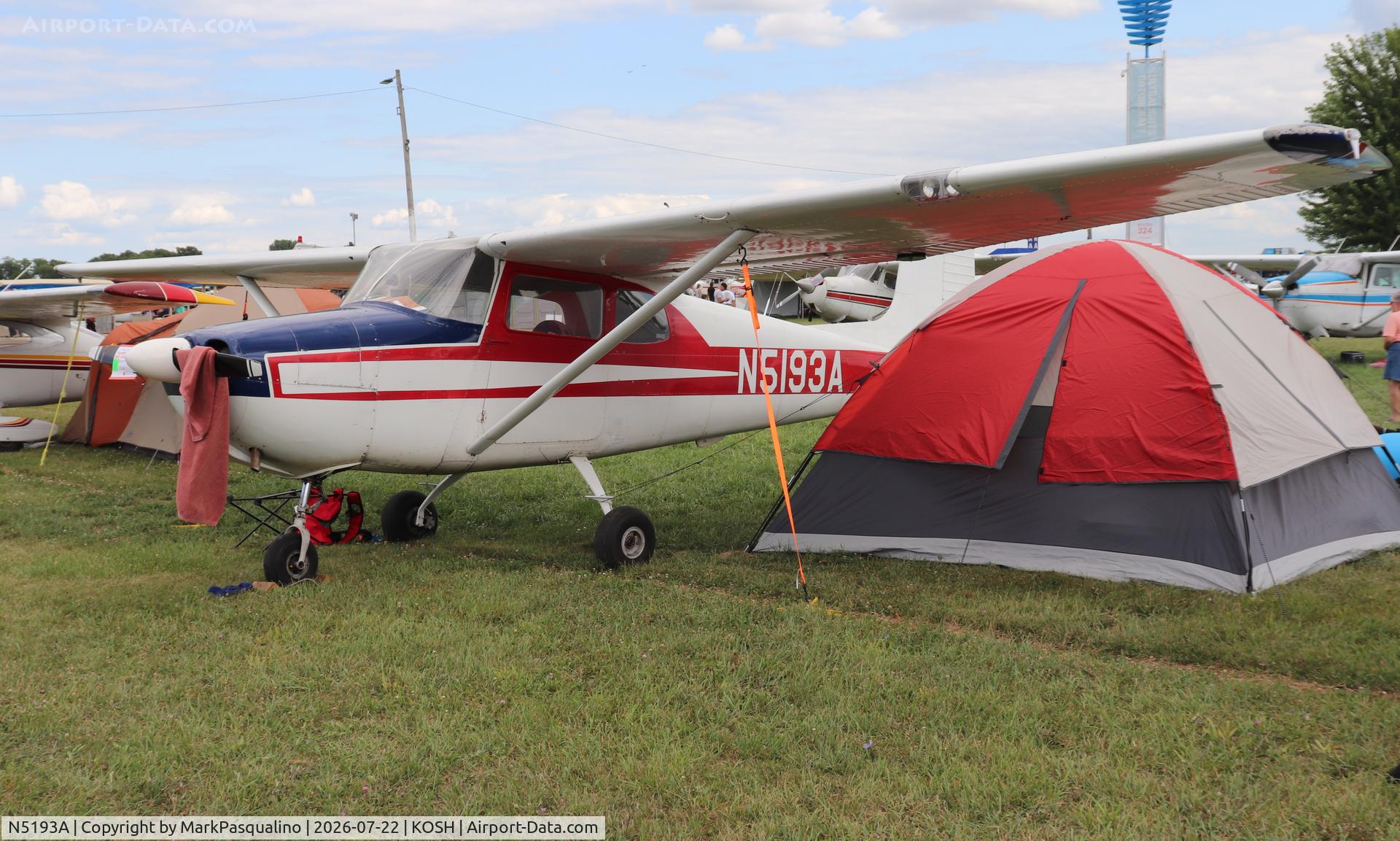 Aircraft N5193A, 1956 Cessna 172, c/n 28193, Cessna 172, at KOSH, photo by MarkPasqualino