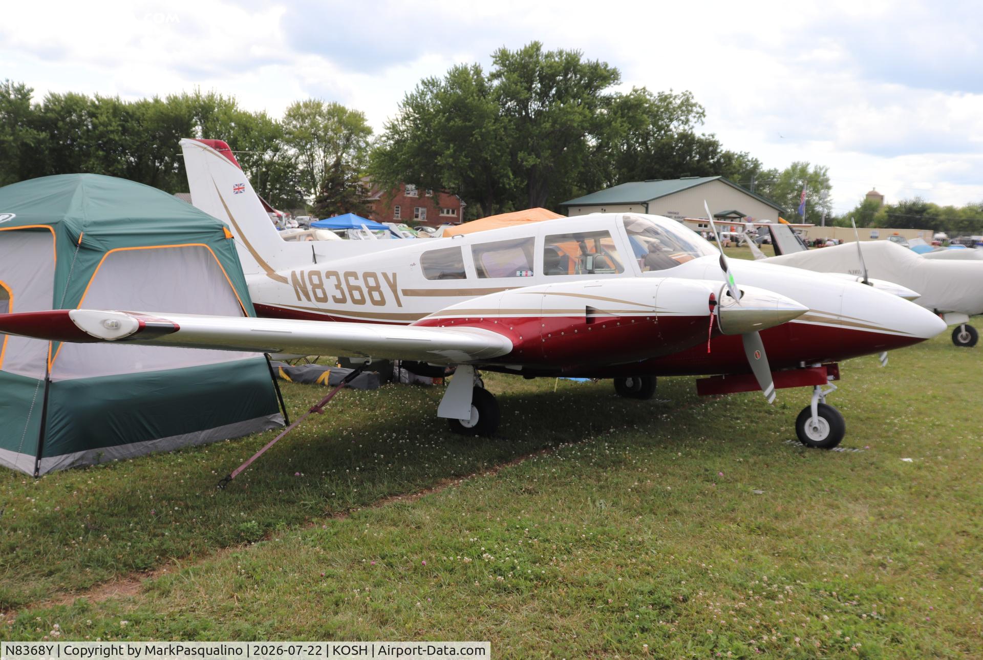 Aircraft N8368Y, 1967 Piper PA-30 Twin Comanche Twin Comanche, c/n 30-1518, Piper PA-30, at KOSH, photo by MarkPasqualino