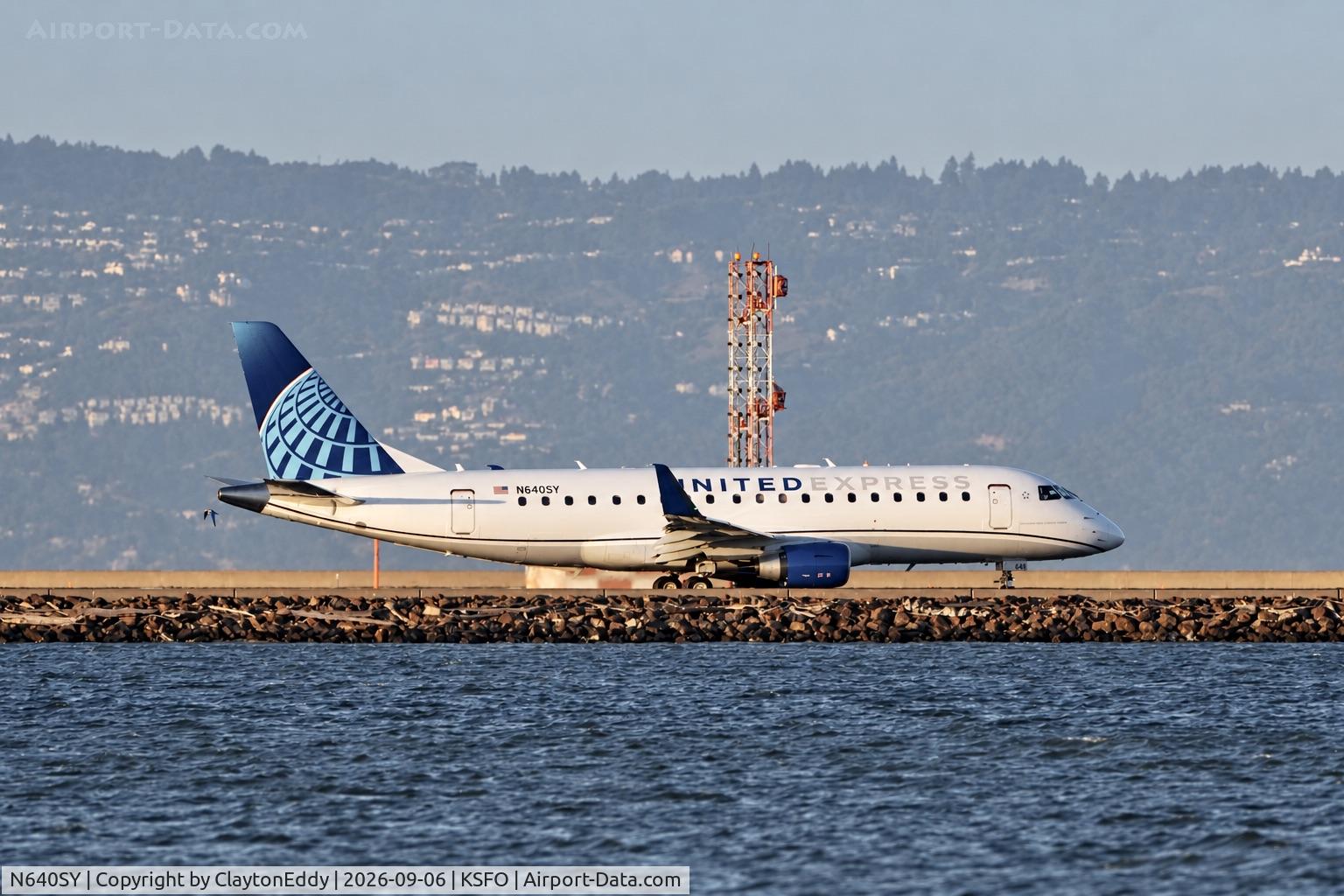 Aircraft N640SY, Embraer S A ERJ 170-200 LL, c/n 17001038, SFO 2026, at KSFO, photo by ClaytonEddy