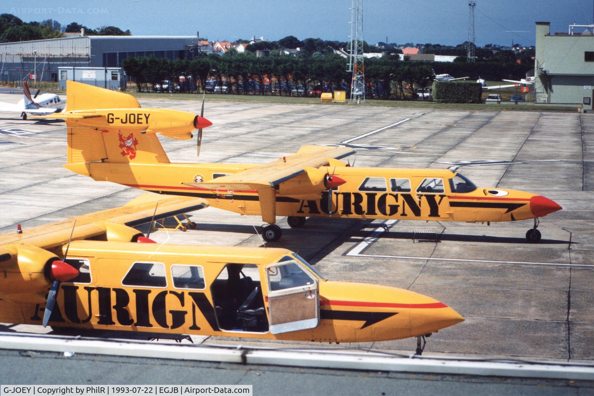 Aircraft G-JOEY, 1975 Britten-Norman BN-2A Mk.III-2 Trislander, c/n 1016, G-JOEY 1975 BN2A MK lll-2 Trislander Aurigny Air Services GCI, at EGJB, photo by PhilR