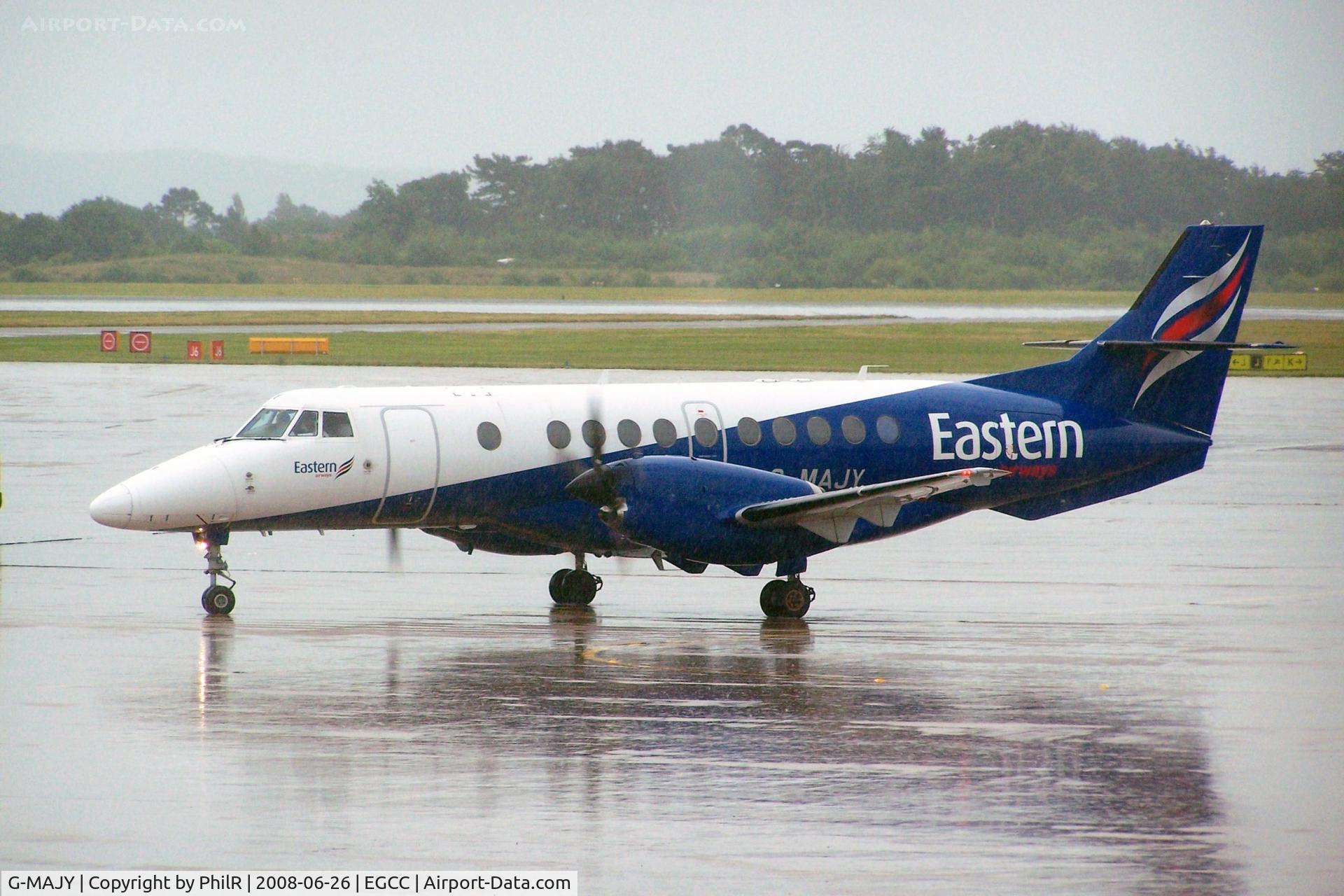 Aircraft G-MAJY, 1997 British Aerospace Jetstream 41, c/n 41099, G-MAJY 1997 BAe Jetstream 41 Eastern Airways MAN, at EGCC, photo by PhilR