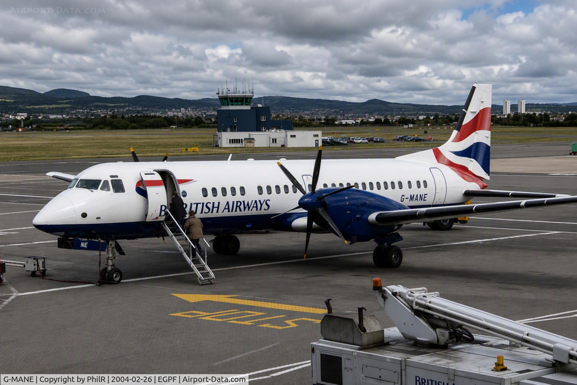Aircraft G-MANE, 1992 British Aerospace ATP, c/n 2045, G-MANE 1992 BAe ATP BA GLA, at EGPF, photo by PhilR