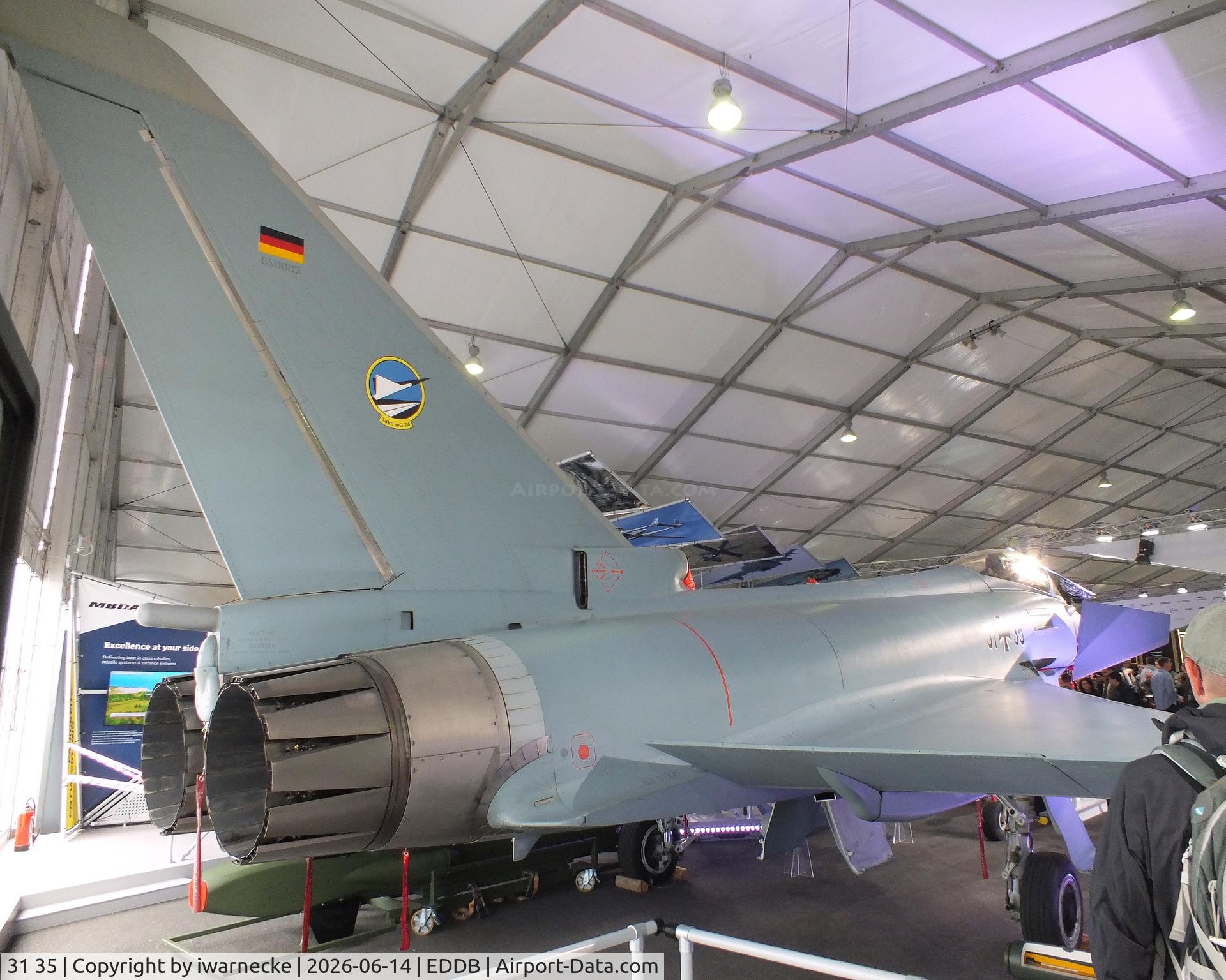Aircraft 31 35, Eurofighter EF-2000 Typhoon S, c/n GS095, Eurofighter EF2000 of the Luftwaffe (German Air Force) at ILA 2026, Berlin, at EDDB, photo by iwarnecke