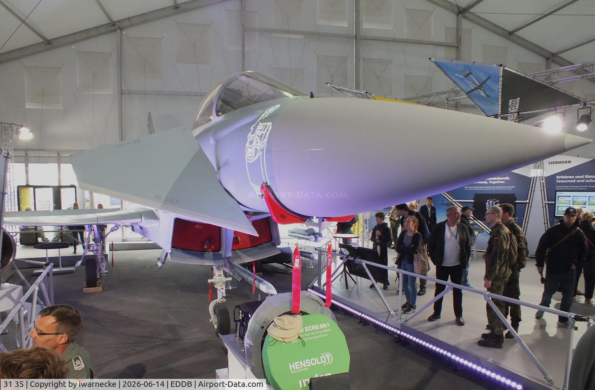 Aircraft 31 35, Eurofighter EF-2000 Typhoon S, c/n GS095, Eurofighter EF2000 of the Luftwaffe (German Air Force) at ILA 2026, Berlin, at EDDB, photo by iwarnecke