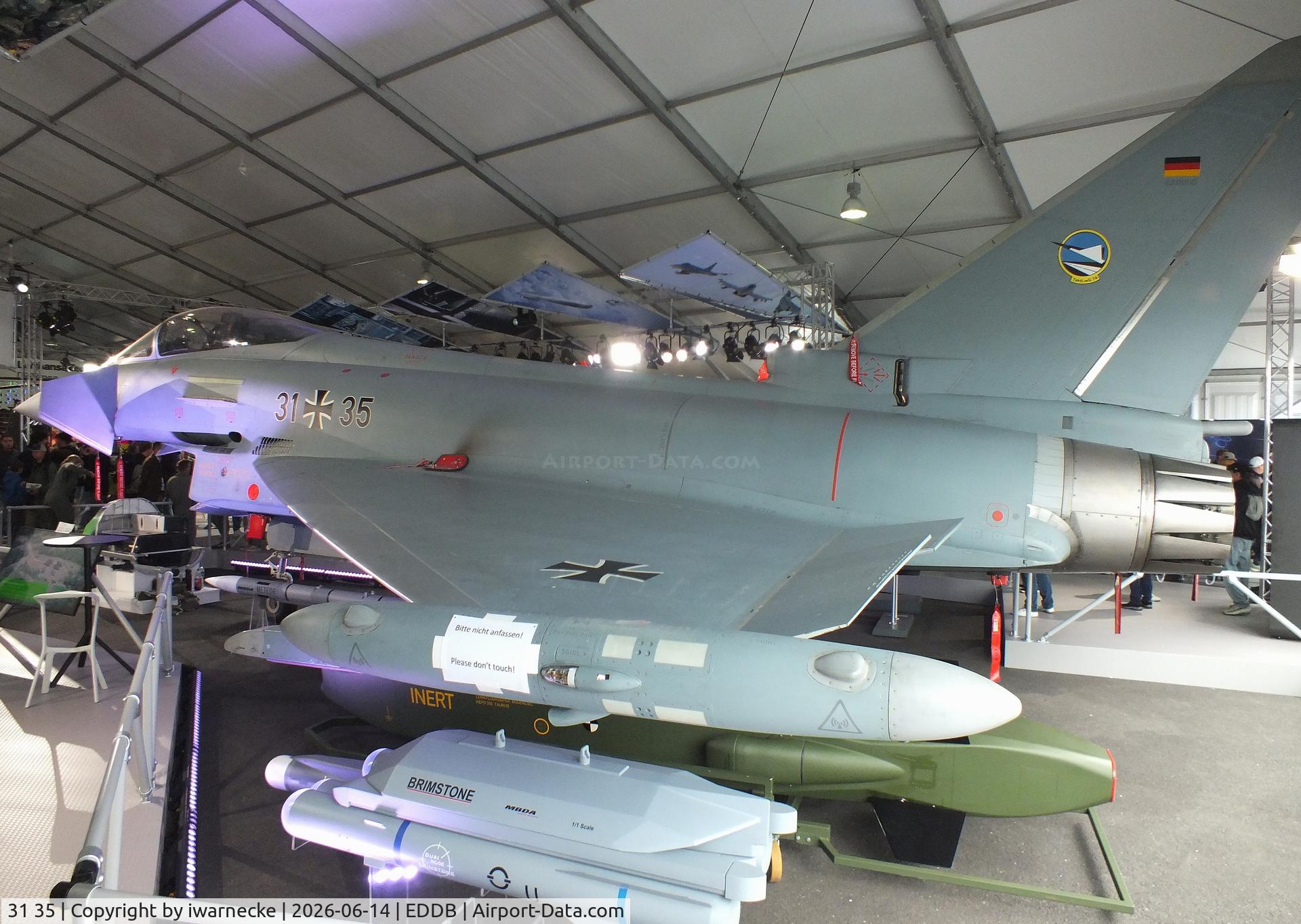 Aircraft 31 35, Eurofighter EF-2000 Typhoon S, c/n GS095, Eurofighter EF2000 of the Luftwaffe (German Air Force) at ILA 2026, Berlin, at EDDB, photo by iwarnecke