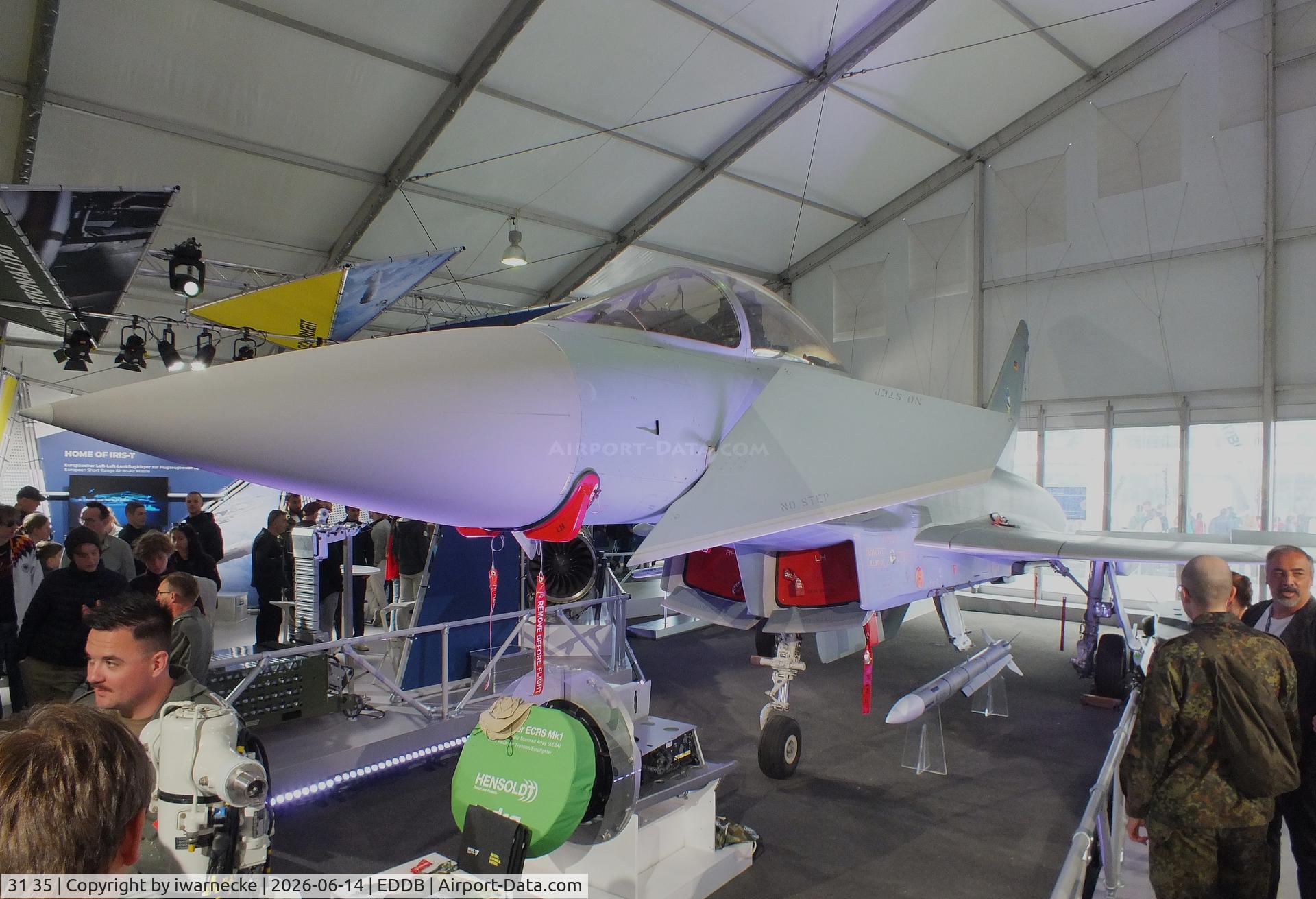 Aircraft 31 35, Eurofighter EF-2000 Typhoon S, c/n GS095, Eurofighter EF2000 of the Luftwaffe (German Air Force) at ILA 2026, Berlin, at EDDB, photo by iwarnecke