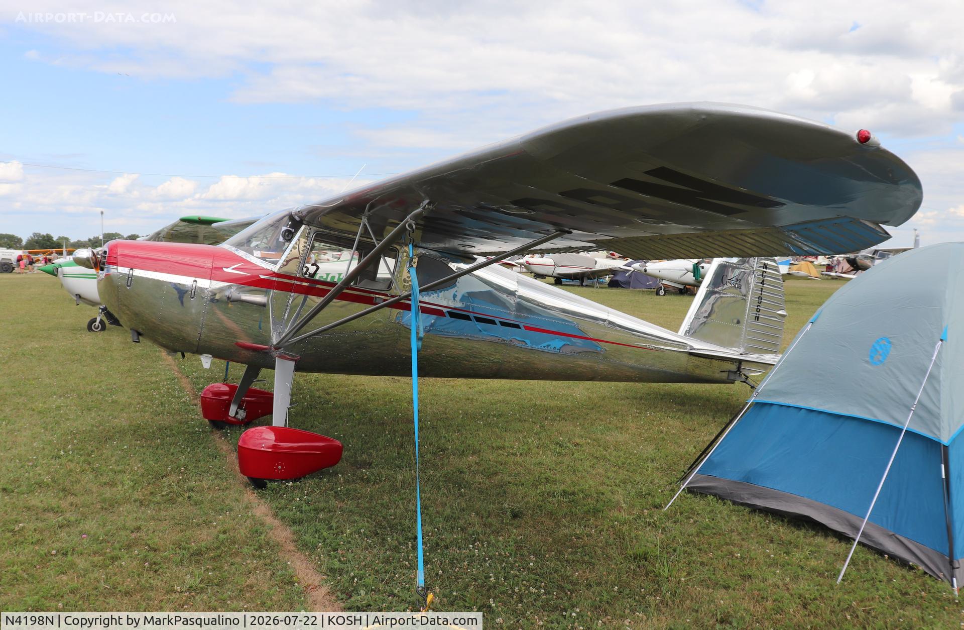 Aircraft N4198N, 1947 Cessna 140, c/n 13669, Cessna 140, at KOSH, photo by MarkPasqualino