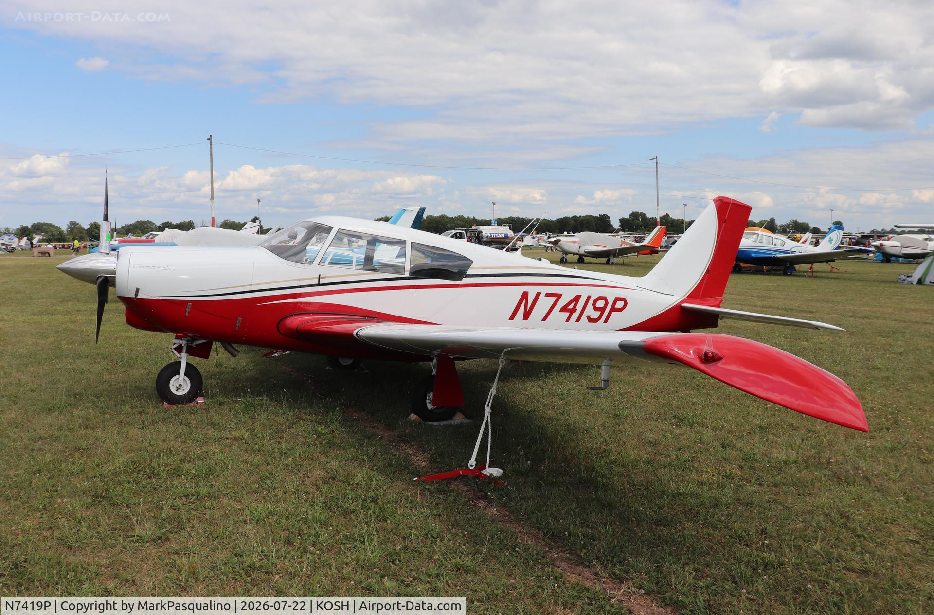 Aircraft N7419P, 1961 Piper PA-24, c/n 24-2607, Piper PA-24, at KOSH, photo by MarkPasqualino