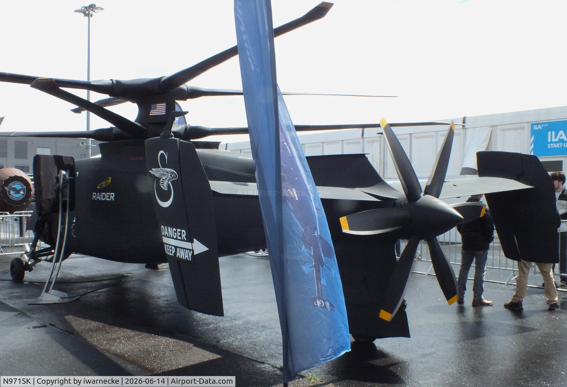 Aircraft N971SK, 2014 Sikorsky S-97A Raider, c/n 0001, Sikorsky S-97A Raider (now de-registered) at ILA 2026, Berlin, photo by iwarnecke