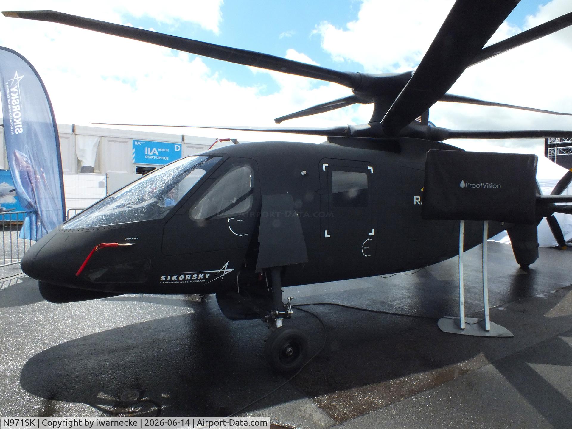 Aircraft N971SK, 2014 Sikorsky S-97A Raider, c/n 0001, Sikorsky S-97A Raider (now de-registered) at ILA 2026, Berlin, photo by iwarnecke