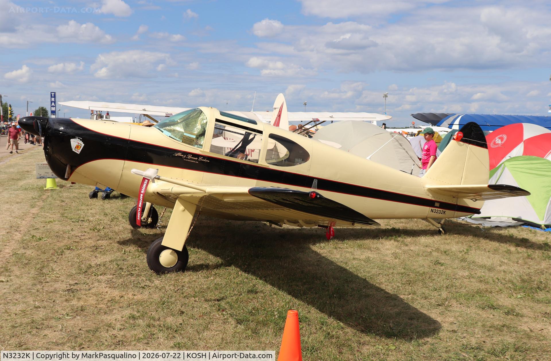 Aircraft N3232K, 1946 Globe GC-1B Swift, c/n 1225, Swift GC-1B, at KOSH, photo by MarkPasqualino