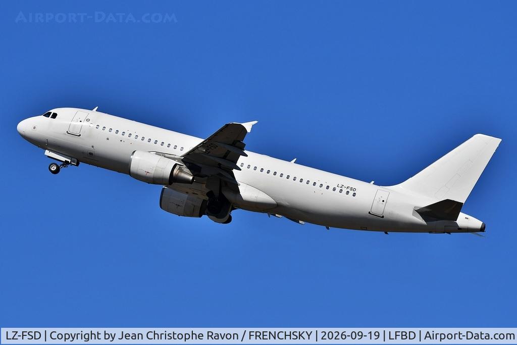 Aircraft LZ-FSD, 2008 Airbus A320-214, c/n 3461, Bordeaux (BOD) Figari (FSC) V72432, at LFBD, photo by Jean Christophe Ravon / FRENCHSKY