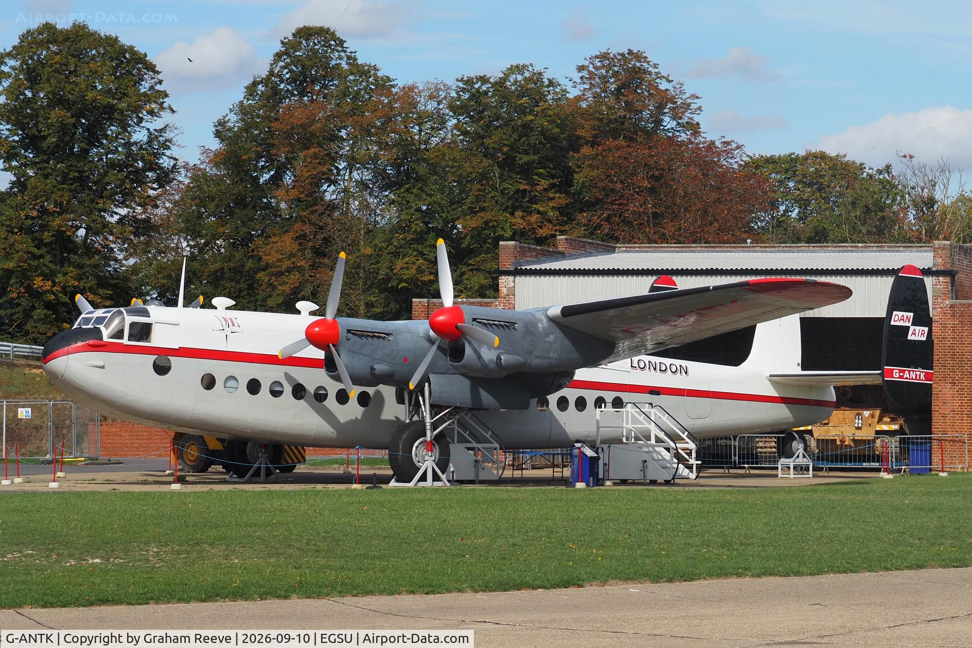 Aircraft G-ANTK, 1946 Avro 685 YORK C1, c/n MW232, On display at, IWM, Duxford., at EGSU, photo by Graham Reeve