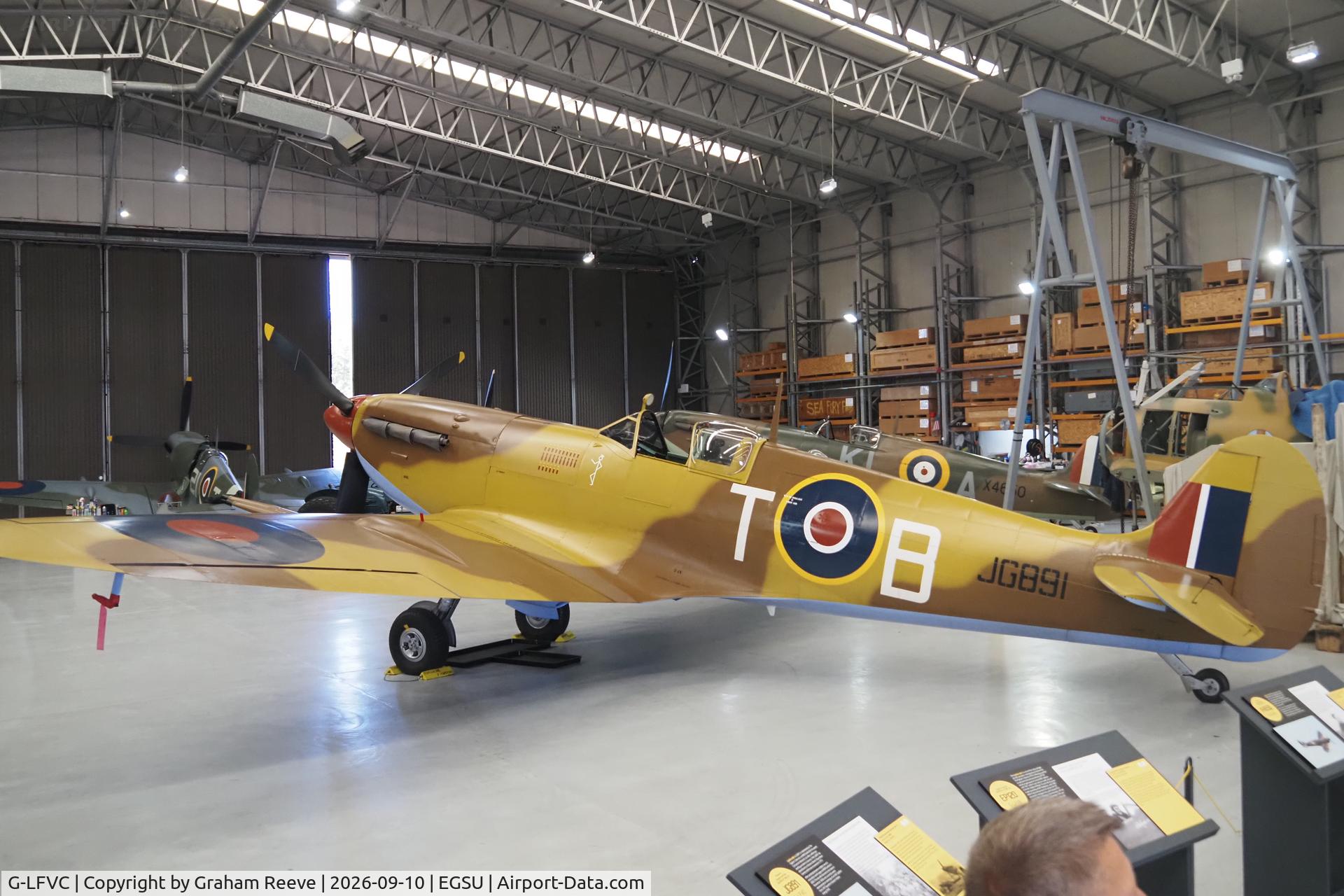 Aircraft G-LFVC, 1943 Supermarine 349 Spitfire LF.Vc, c/n CBAF.2405, On display at, IWM, Duxford., at EGSU, photo by Graham Reeve