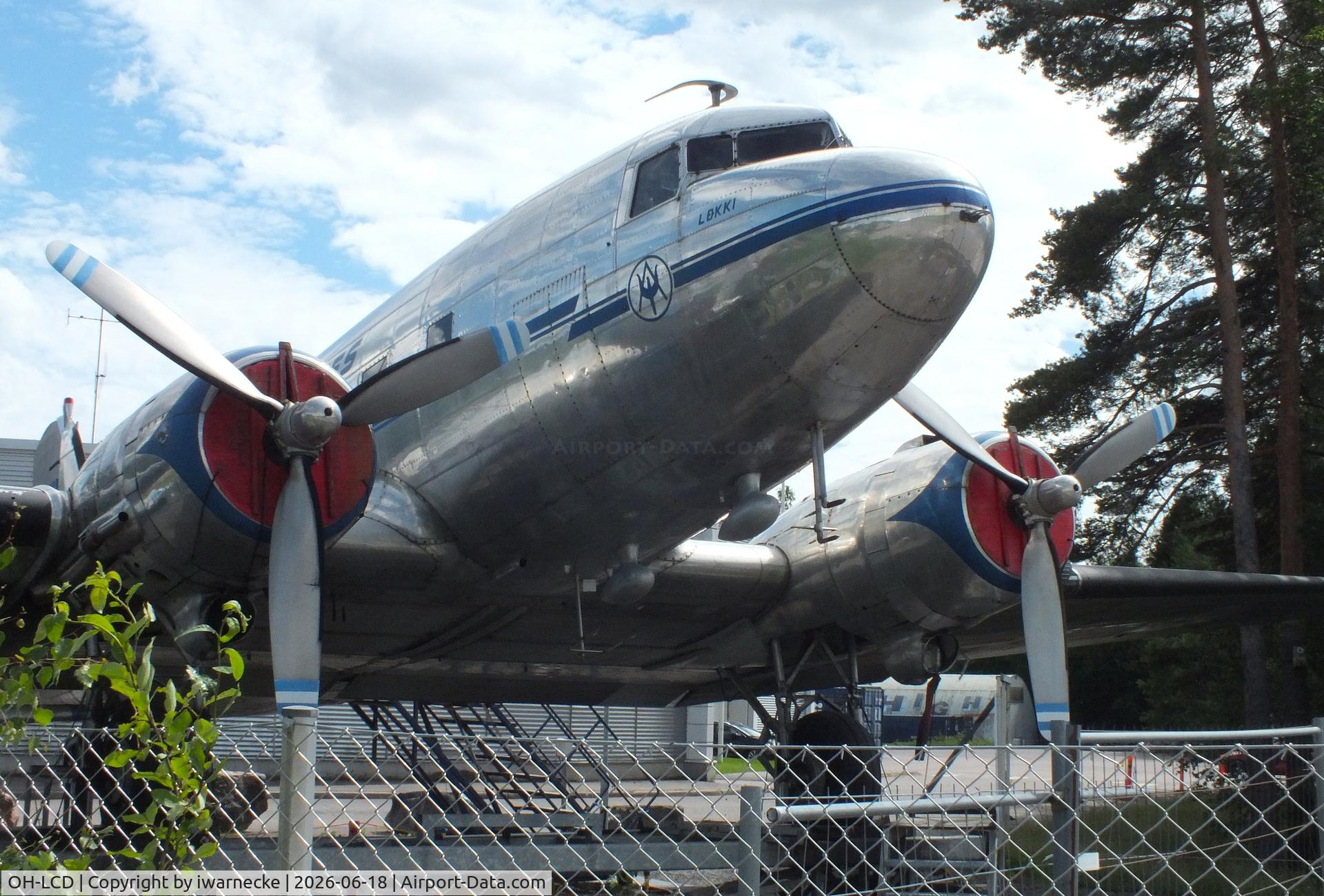Aircraft OH-LCD, 1943 Douglas C-47A-75-DL, c/n 19309, Douglas DC-3C-S1C3-G (built as C-47A-75-DL) at the Suomen Ilmailumuseo (Finnish Aviation Museum), Vantaa, photo by iwarnecke