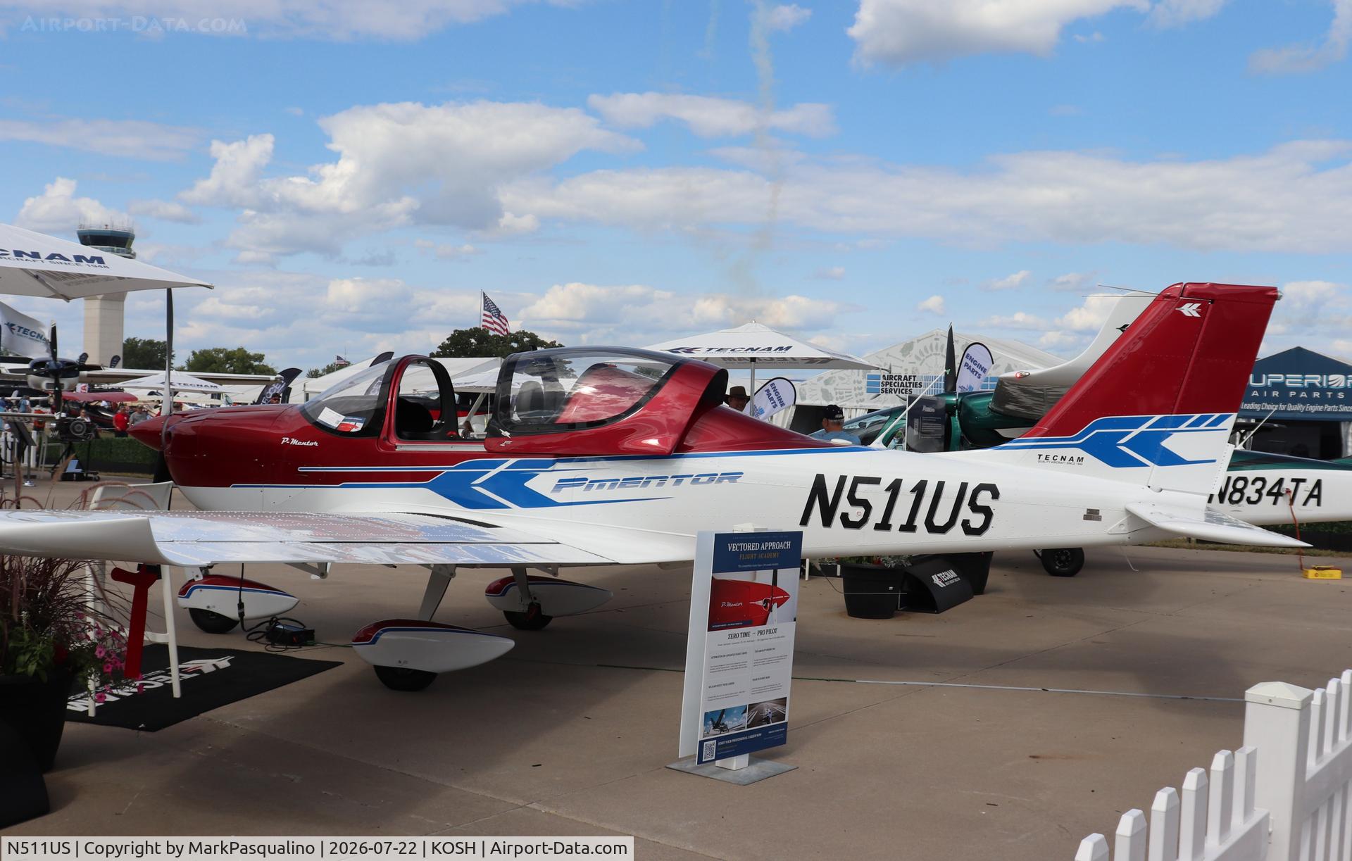 Aircraft N511US, 2025 Tecnam P-Mentor, c/n 1145/US, Tecnam P-Mentor, at KOSH, photo by MarkPasqualino