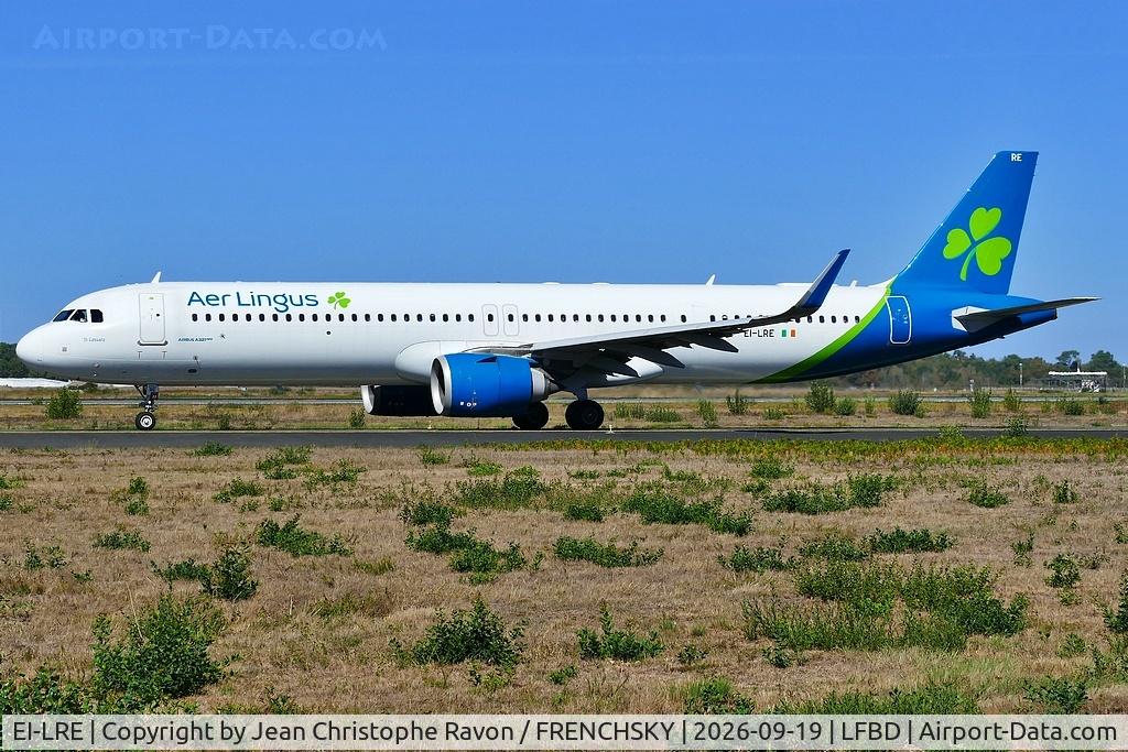 Aircraft EI-LRE, 2020 Airbus A321-253NX, c/n 10245, Bordeaux (BOD) Dublin (DUB) EI505, at LFBD, photo by Jean Christophe Ravon / FRENCHSKY