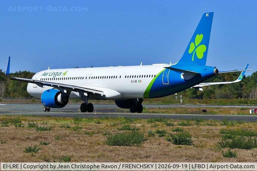 Aircraft EI-LRE, 2020 Airbus A321-253NX, c/n 10245, Bordeaux (BOD) Dublin (DUB) EI505, at LFBD, photo by Jean Christophe Ravon / FRENCHSKY