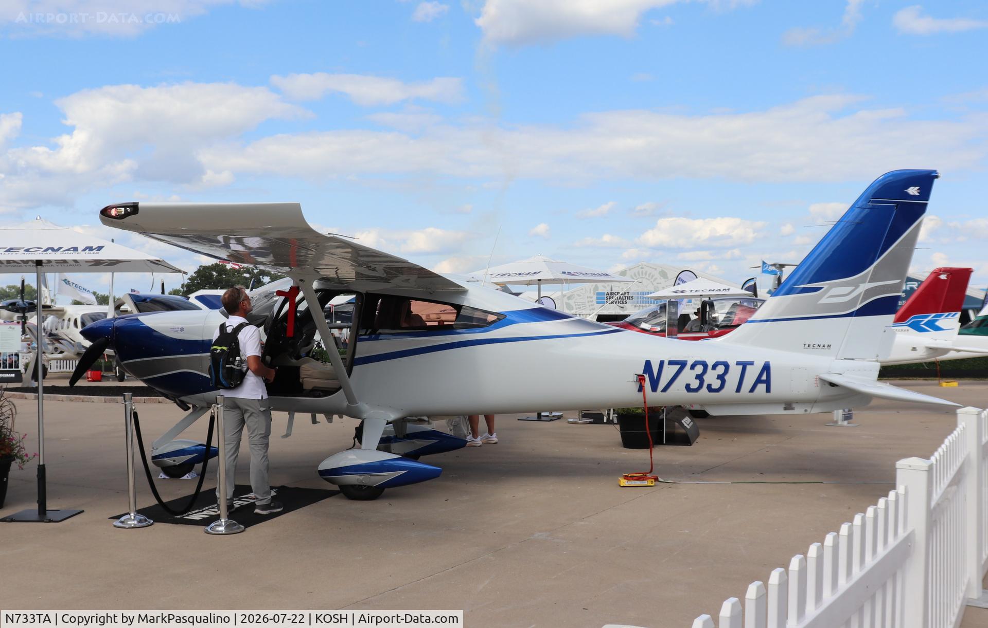 Aircraft N733TA, 2026 Tecnam P2010, c/n 337/TA, Tecnam P2010, at KOSH, photo by MarkPasqualino