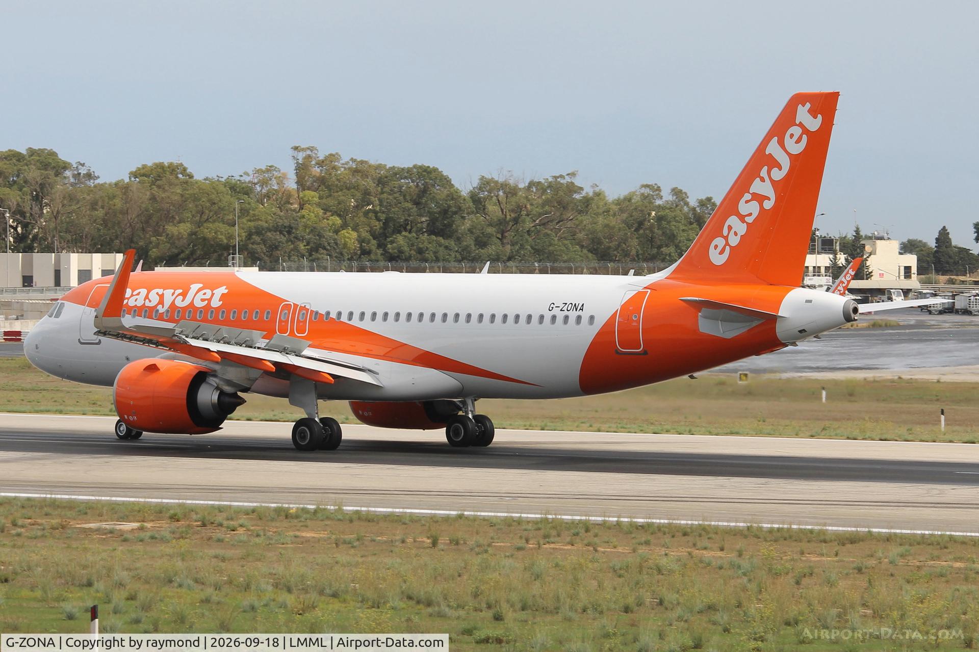 Aircraft G-ZONA, Airbus A320-251N, c/n 13372, Airbus A320-251N reg G-ZONA of Easyjet on he main runway in Malta., at LMML, photo by raymond