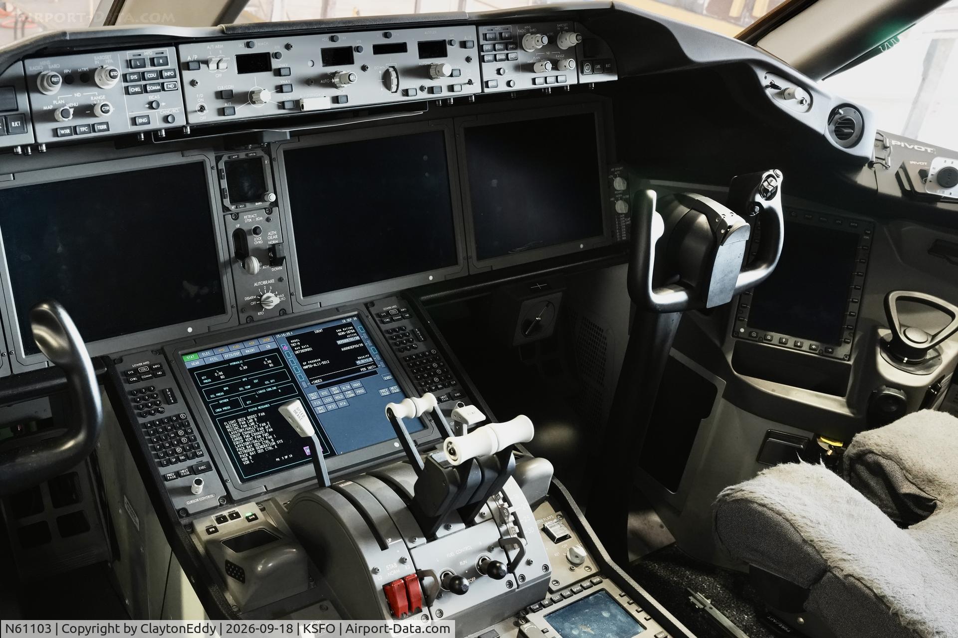 Aircraft N61103, 2026 Boeing 787-9 Dreamliner Dreamliner, c/n 68649 l/n 1281, SFO 206, at KSFO, photo by ClaytonEddy