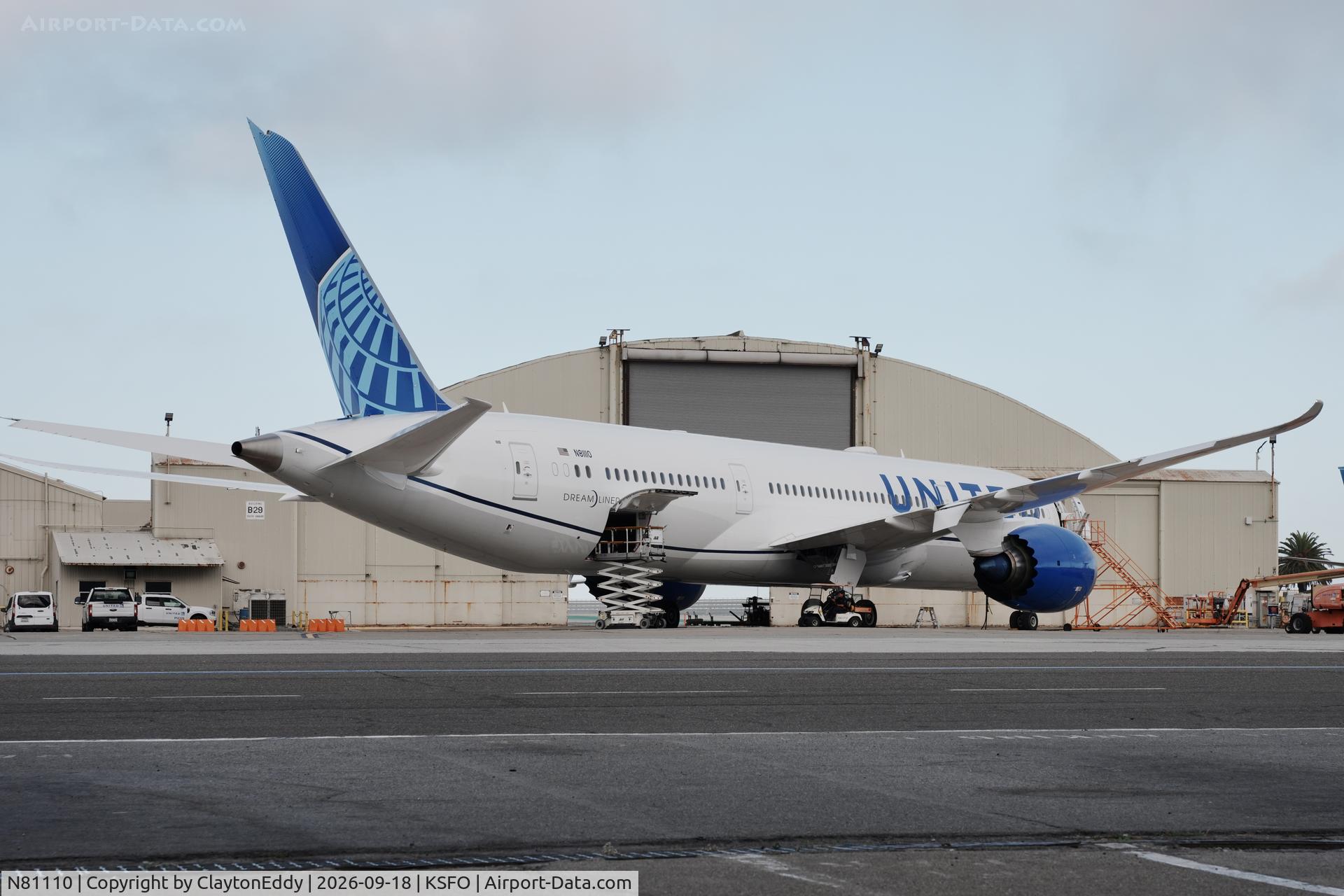 Aircraft N81110, 2026 Boeing 787-9 Dreamliner Dreamliner, c/n 68656 l/n 1317, SFO 2026, at KSFO, photo by ClaytonEddy