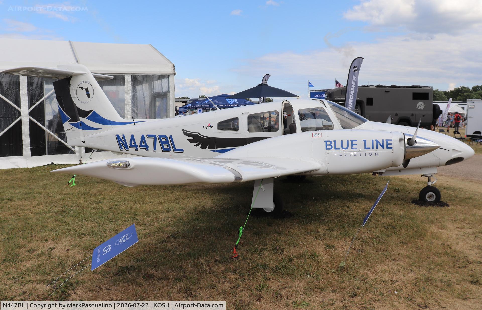 Aircraft N447BL, 2025 Piper PA-44-180 Seminole, c/n 4496606, Piper PA-44-180, at KOSH, photo by MarkPasqualino