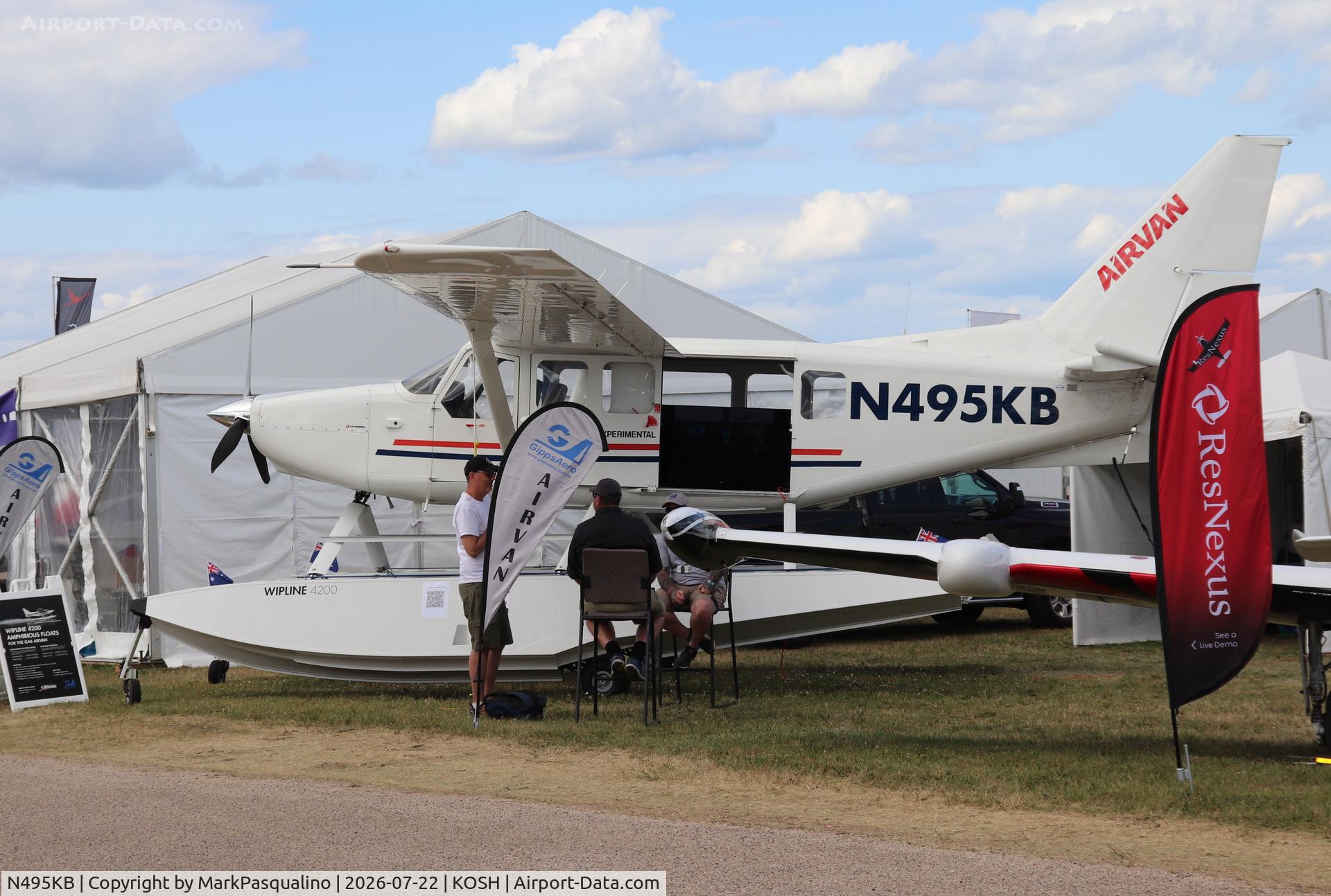 Aircraft N495KB, 2011 Gippsland GA-8-TC320 Airvan, c/n GA8-TC320-11-168, Gippsland GA-8-TC320, at KOSH, photo by MarkPasqualino