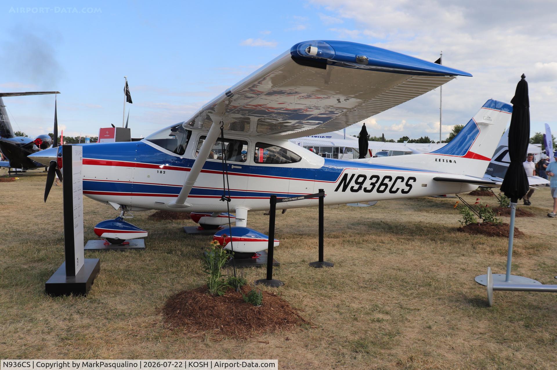 Aircraft N936CS, 2026 Textron Aviation Inc 182T, c/n 18283336, Cessna 182T, at KOSH, photo by MarkPasqualino