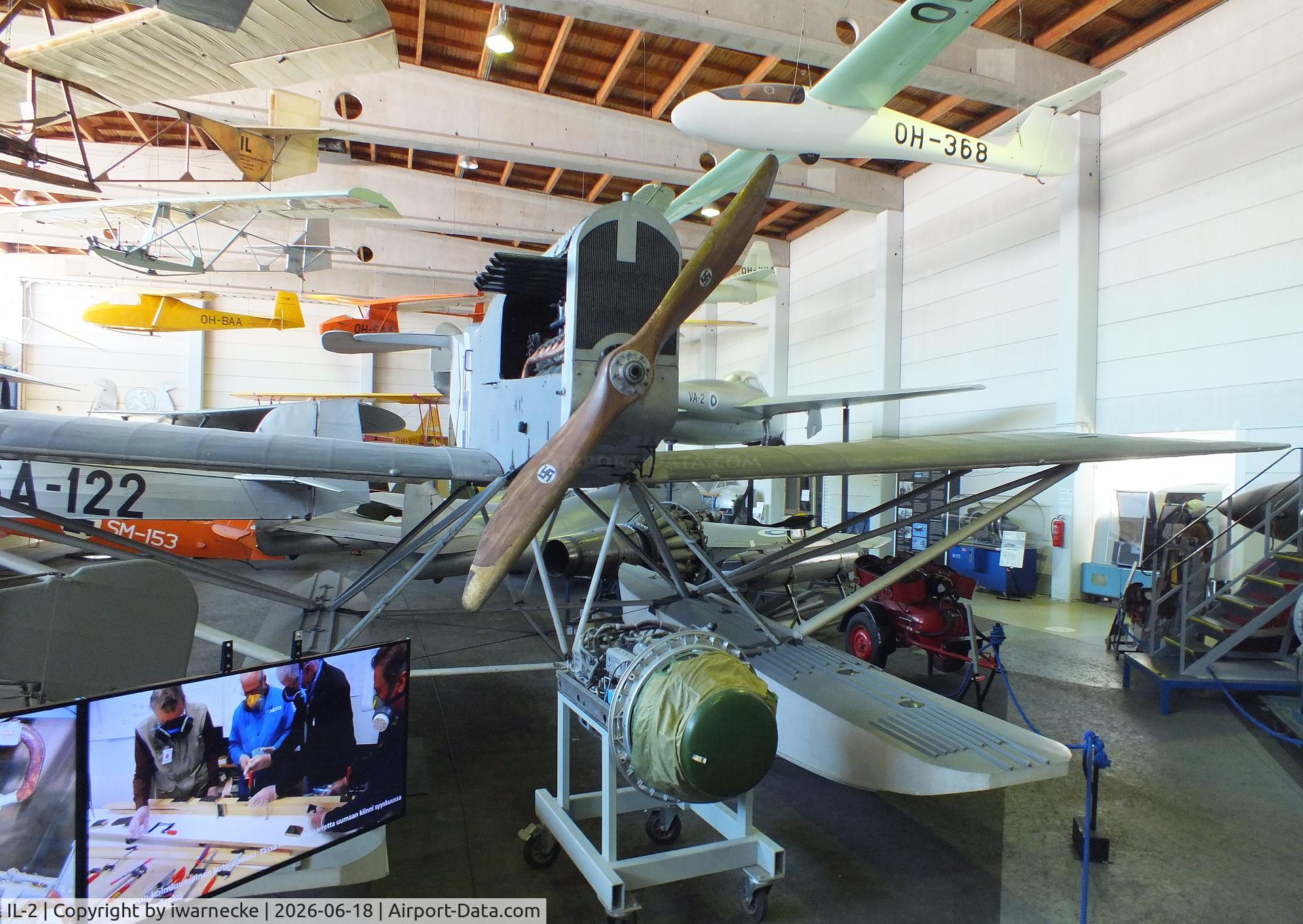 Aircraft IL-2, 1922 Ilmailuvoimien A.22 Hansa, c/n 2, Ilmailuvoimien lentokonetehdas I.V.L. A.22 Hansa (Hansa-Brandenburg W.33 built in Finland) at the Suomen Ilmailumuseo (Finnish Aviation Museum), Vantaa, photo by iwarnecke