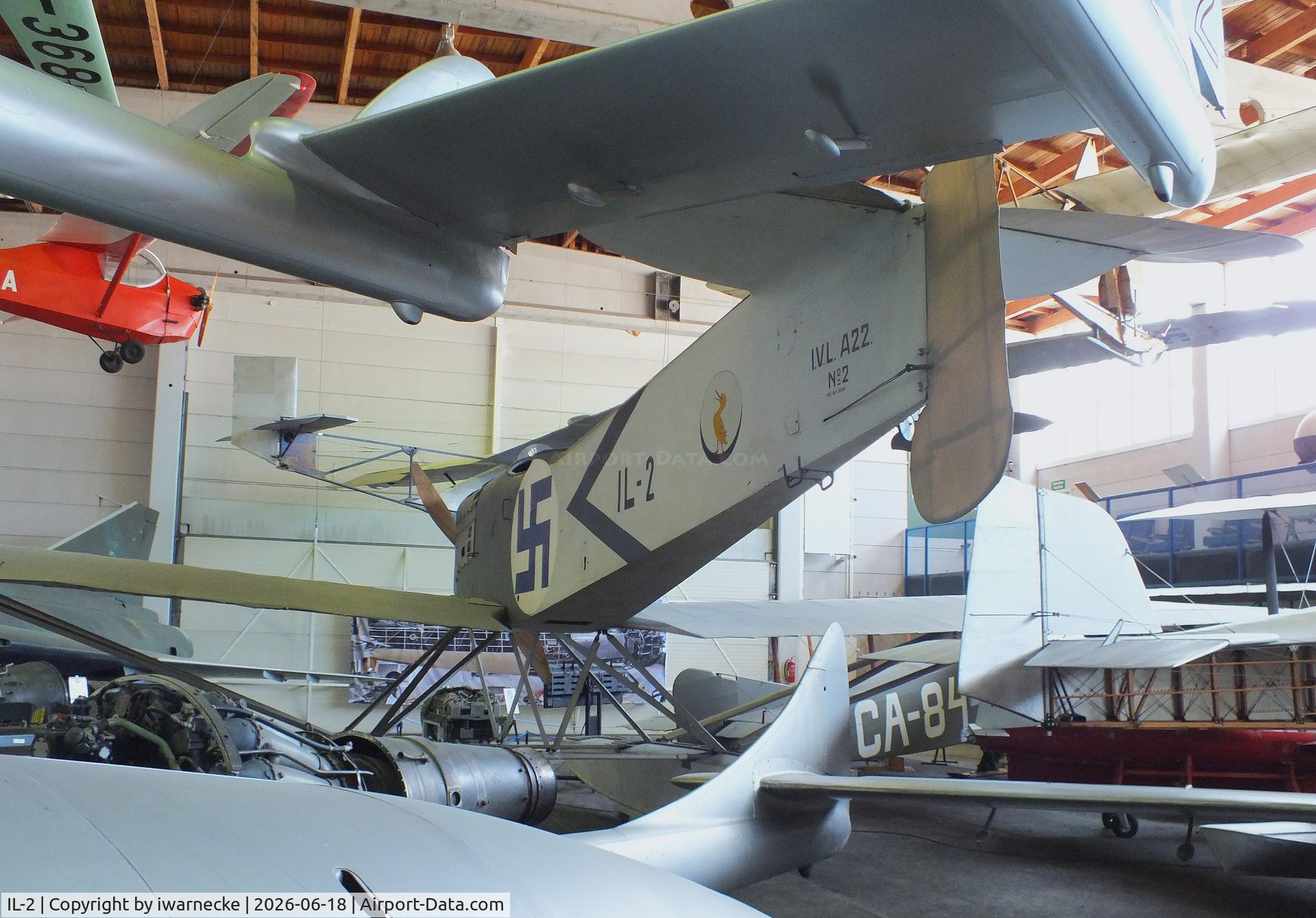 Aircraft IL-2, 1922 Ilmailuvoimien A.22 Hansa, c/n 2, Ilmailuvoimien lentokonetehdas I.V.L. A.22 Hansa (Hansa-Brandenburg W.33 built in Finland) at the Suomen Ilmailumuseo (Finnish Aviation Museum), Vantaa, photo by iwarnecke