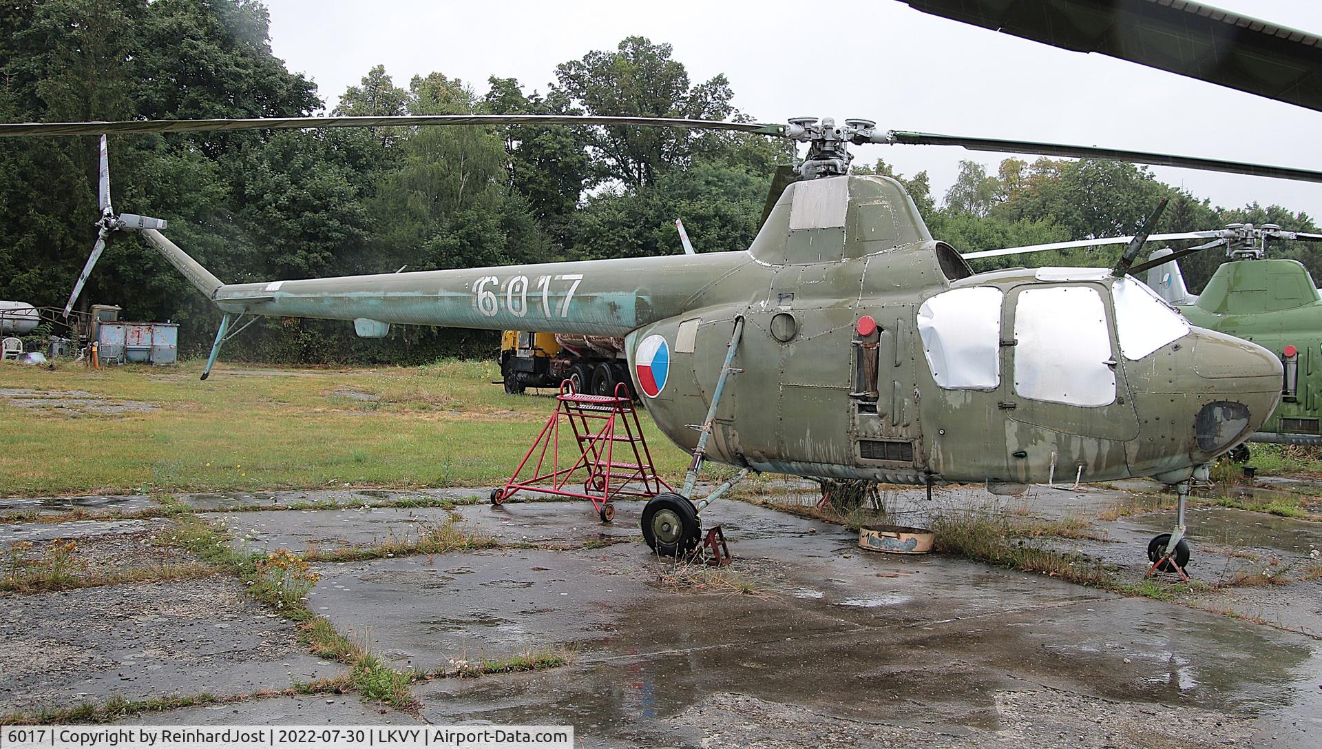 Aircraft 6017, Mil Mi-1 Hare, c/n 506017, With covered windows on a rainy day at the Vyskov Higway Strip Museum, Czech Republic, at LKVY, photo by ReinhardJost