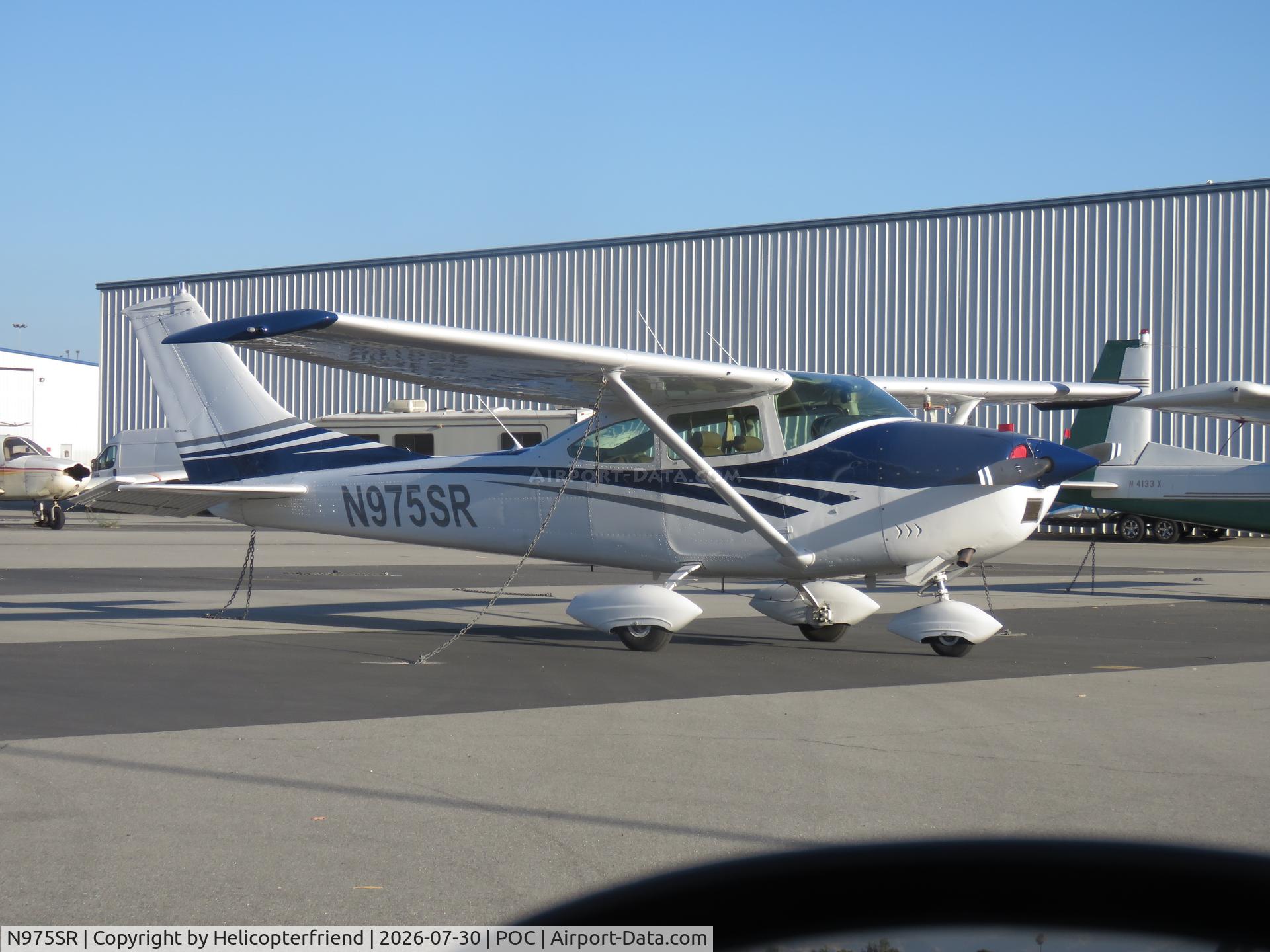 Aircraft N975SR, 1968 Cessna 182L Skylane, c/n 18258964, New paint scheme, at POC, photo by Helicopterfriend