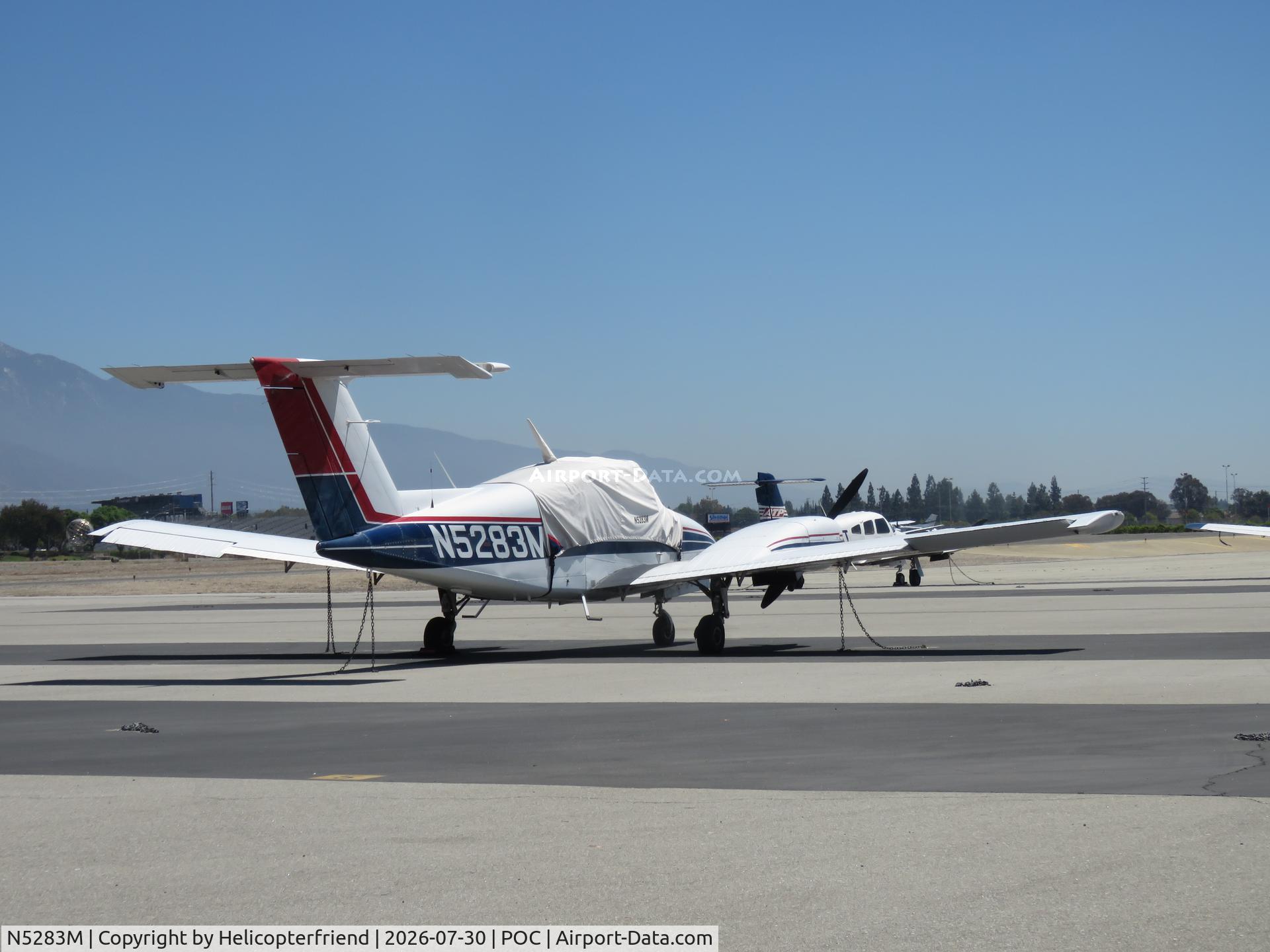 Aircraft N5283M, 1978 Beech 76 Duchess, c/n ME-25, Parked, at POC, photo by Helicopterfriend